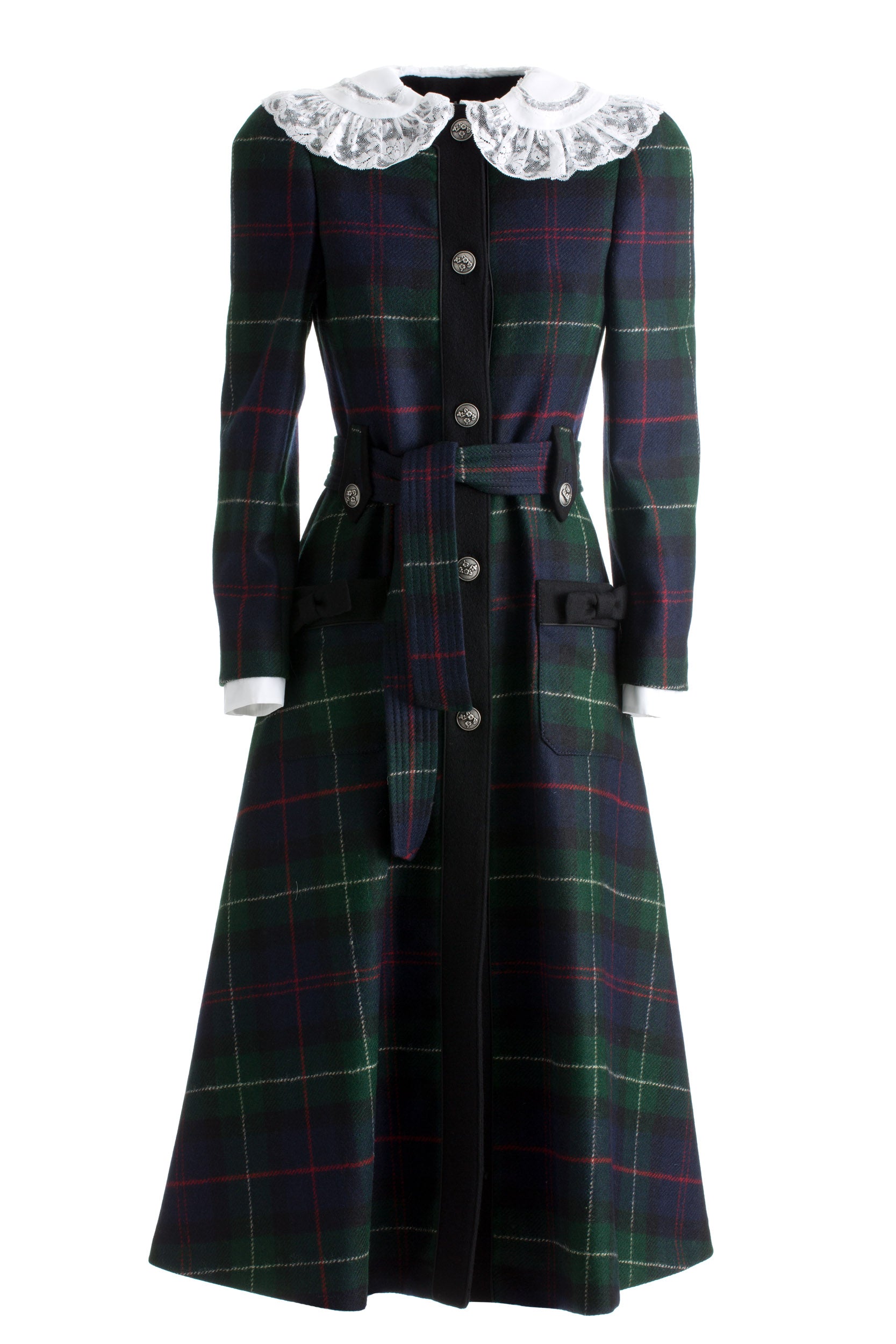 Miu Miu MS1753 1V7UF0008 Soprabito Monopetto in Tartan<BR/> MS1753 1V7U F0008 MIU MIU
