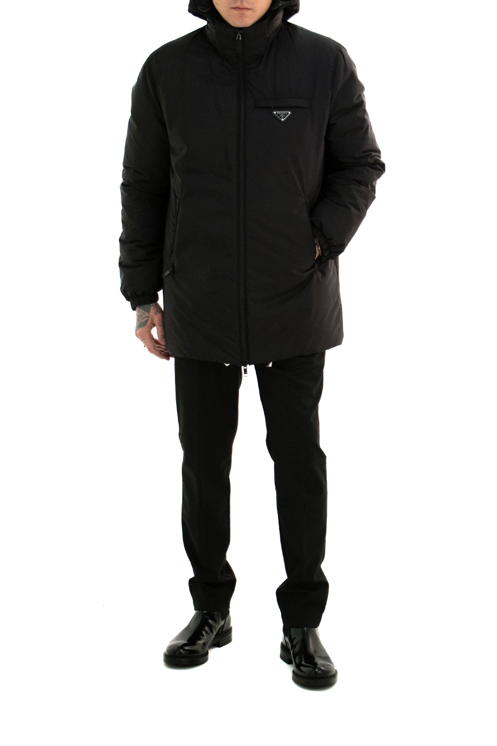 Giubbotto in Re-Nylon<BR/> SGC710 S OOO 1WQ9 F0002 PRADA