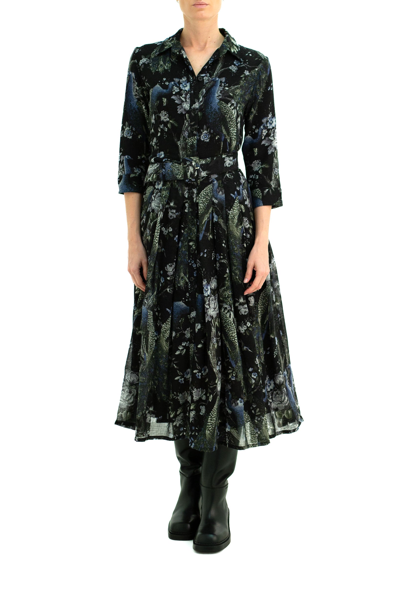 Abito<BR/> AUDREY #4 MIDI BLACK S-SUNG