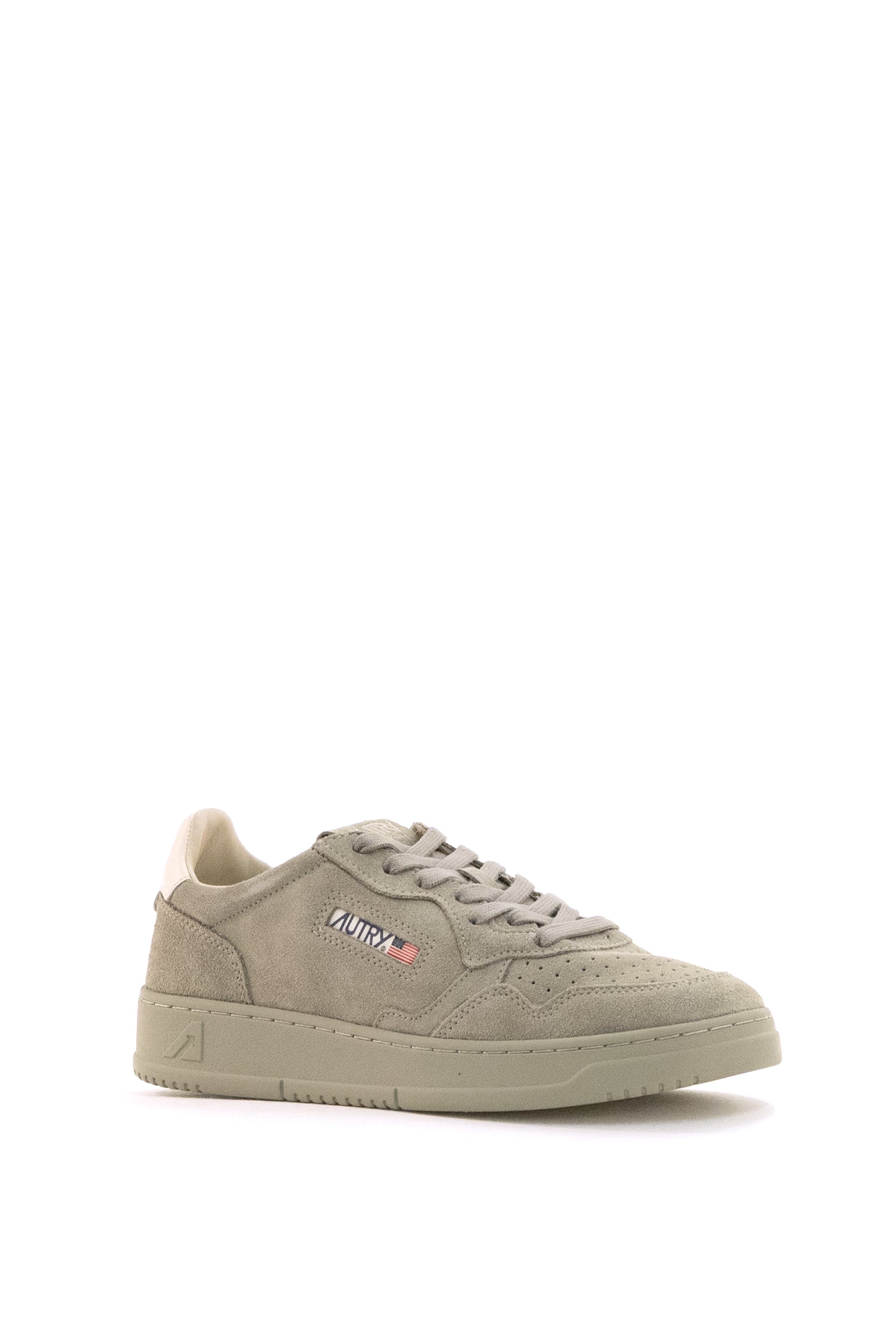 Sneakers Medalist in suede color grigio verde<BR/> AULM OH05 SILVSAGE/IVORY AUTRY