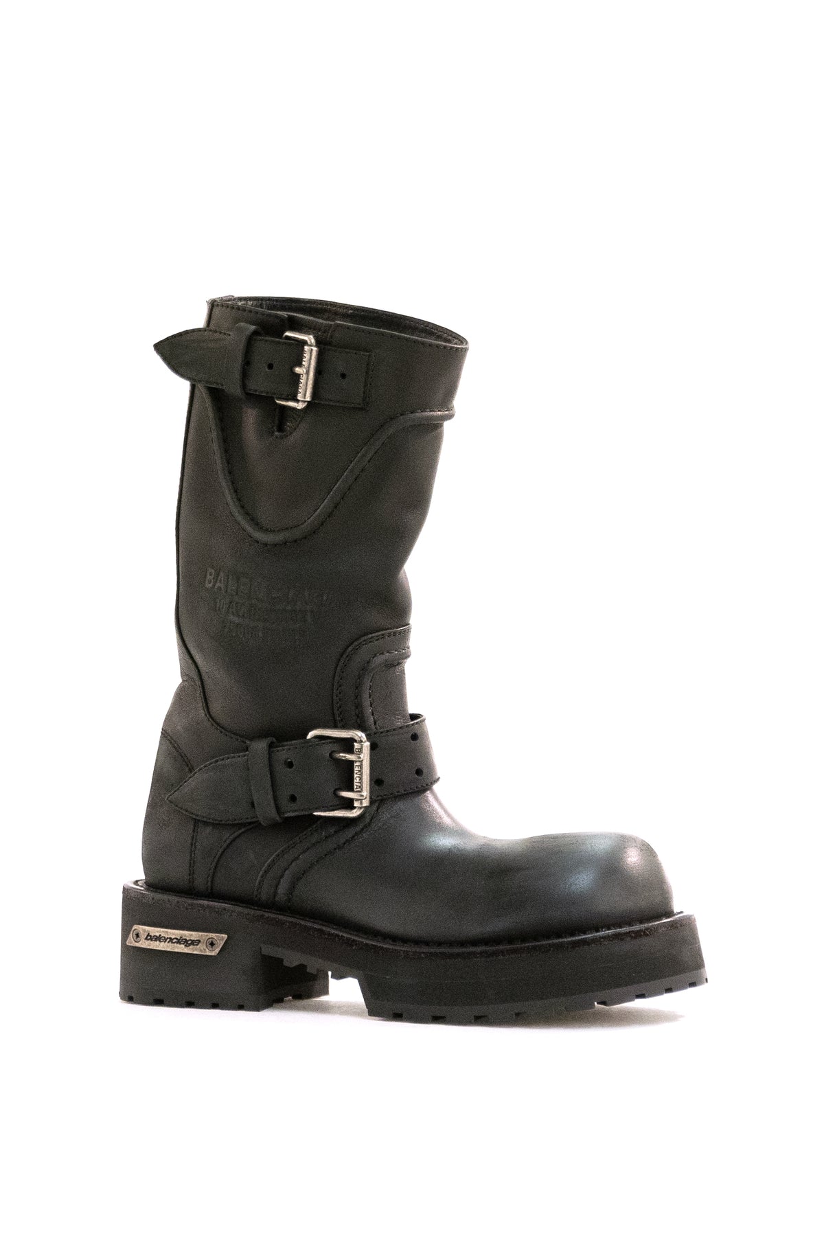 BALENCIAGA Stivali Venom in pelle di colore nero, vista 2