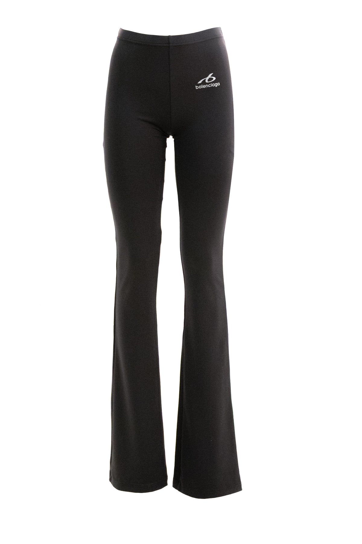 BALENCIAGA Leggings TechWear Flared in tessuto tecnico di colore nero