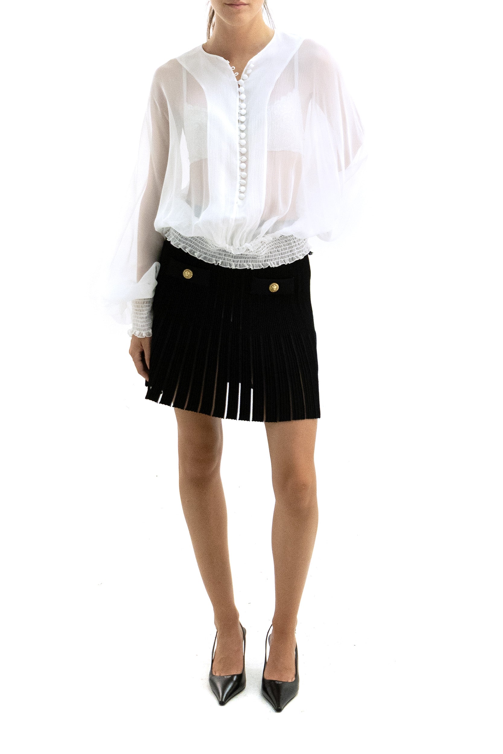 Camicia in Seta<BR/> HF1HR156SB03 0FA BALMAIN