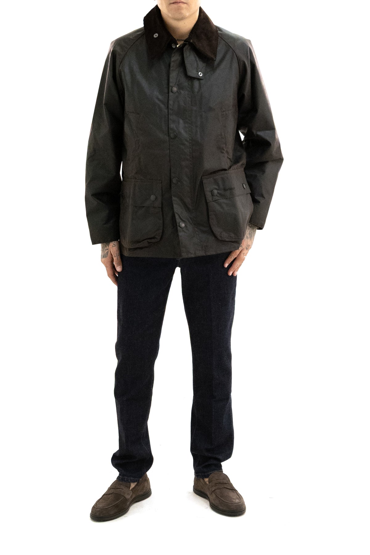 BARBA Jeans in denim di cotone blu scuro, Multi, vista 2