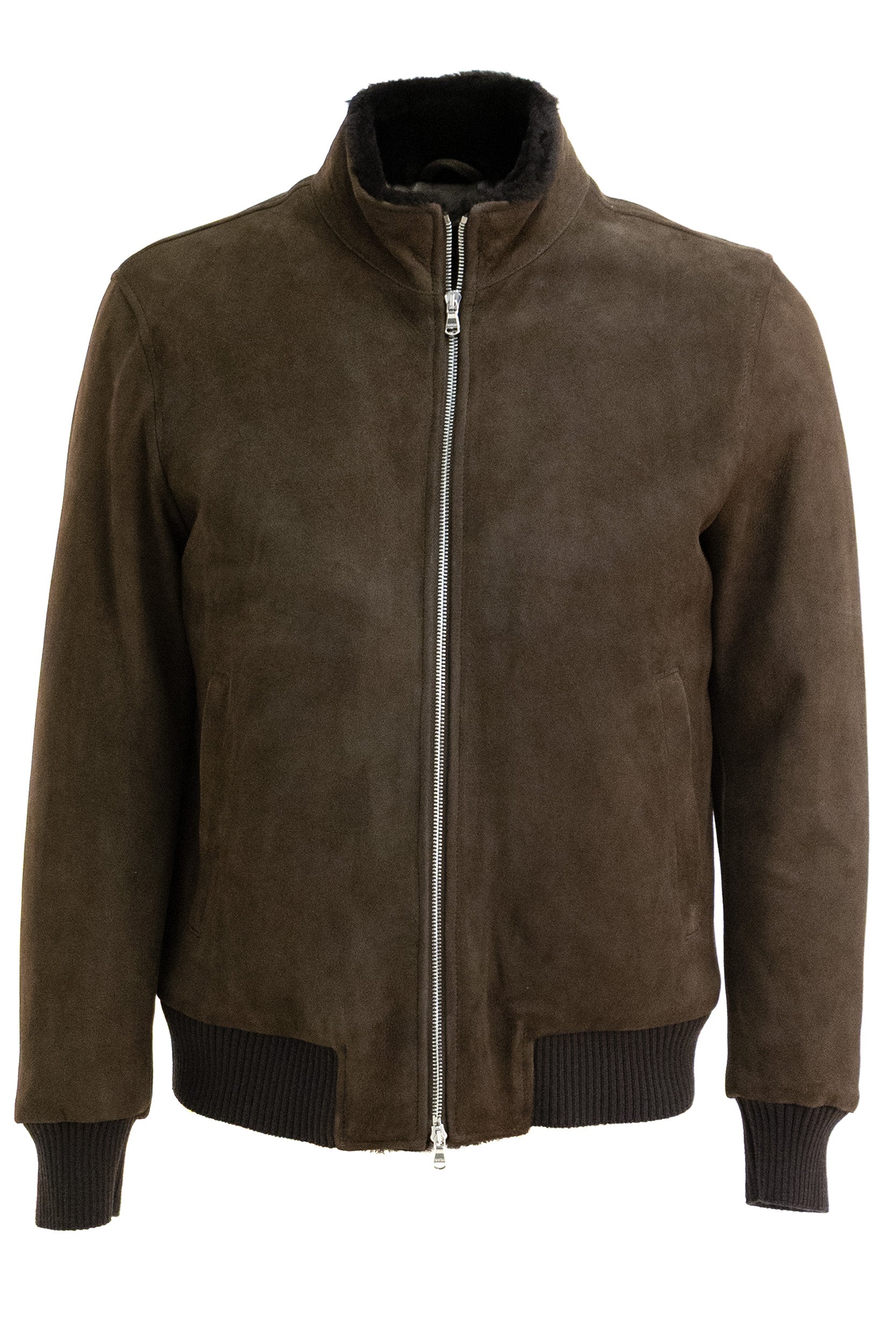Giacca in montone di colore marrone<BR/> RIVET 58207-29 0029 BARBA