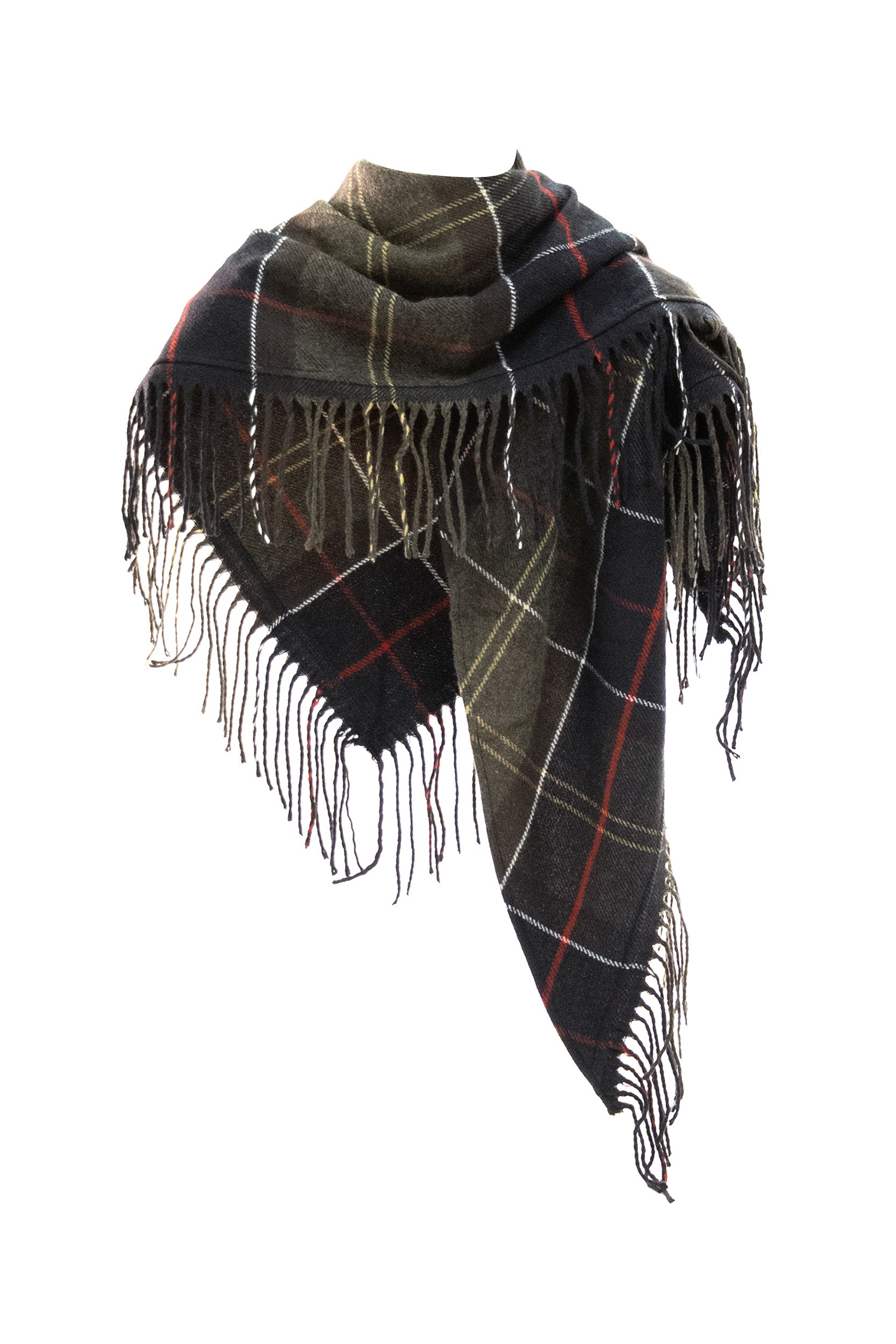Sciarpa in tartan color verde<BR/> LSC0499 LSC TN11 BARBOUR