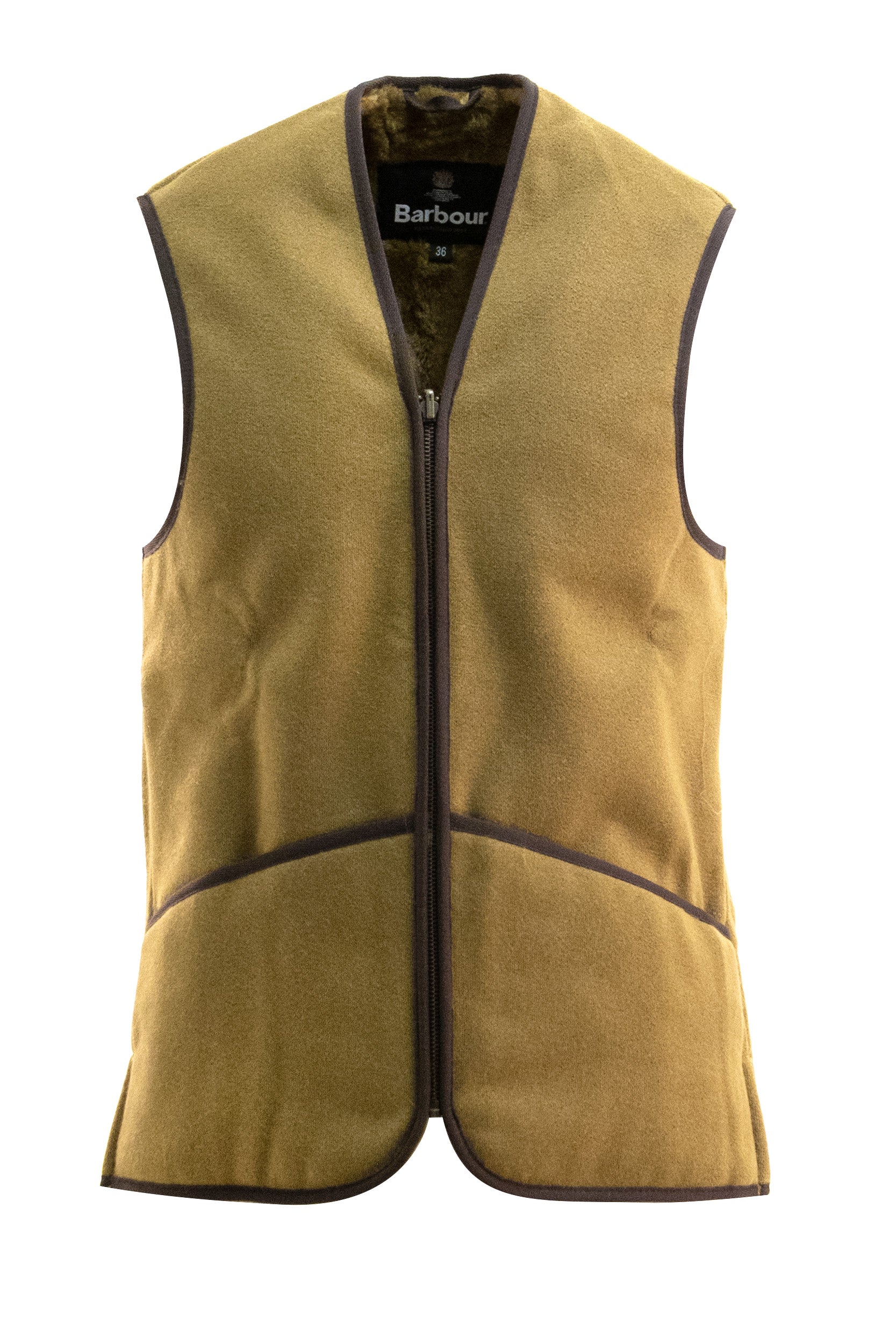 Gilet/fodera in pile di colore marrone<BR/> MLI0004 MLI1 BR31 BARBOUR
