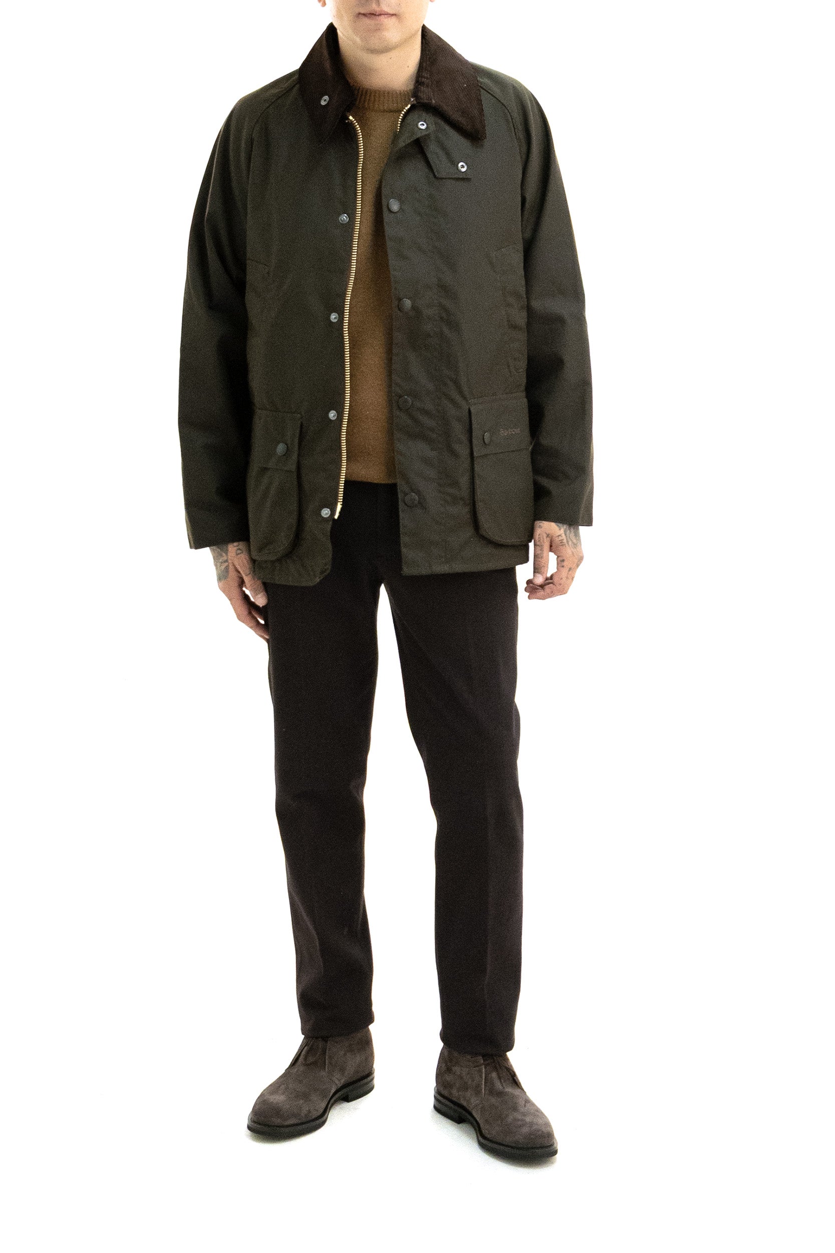 Giacca cerata Bedale di colore verde<BR/> MWX0010 MWX 0L71 BARBOUR