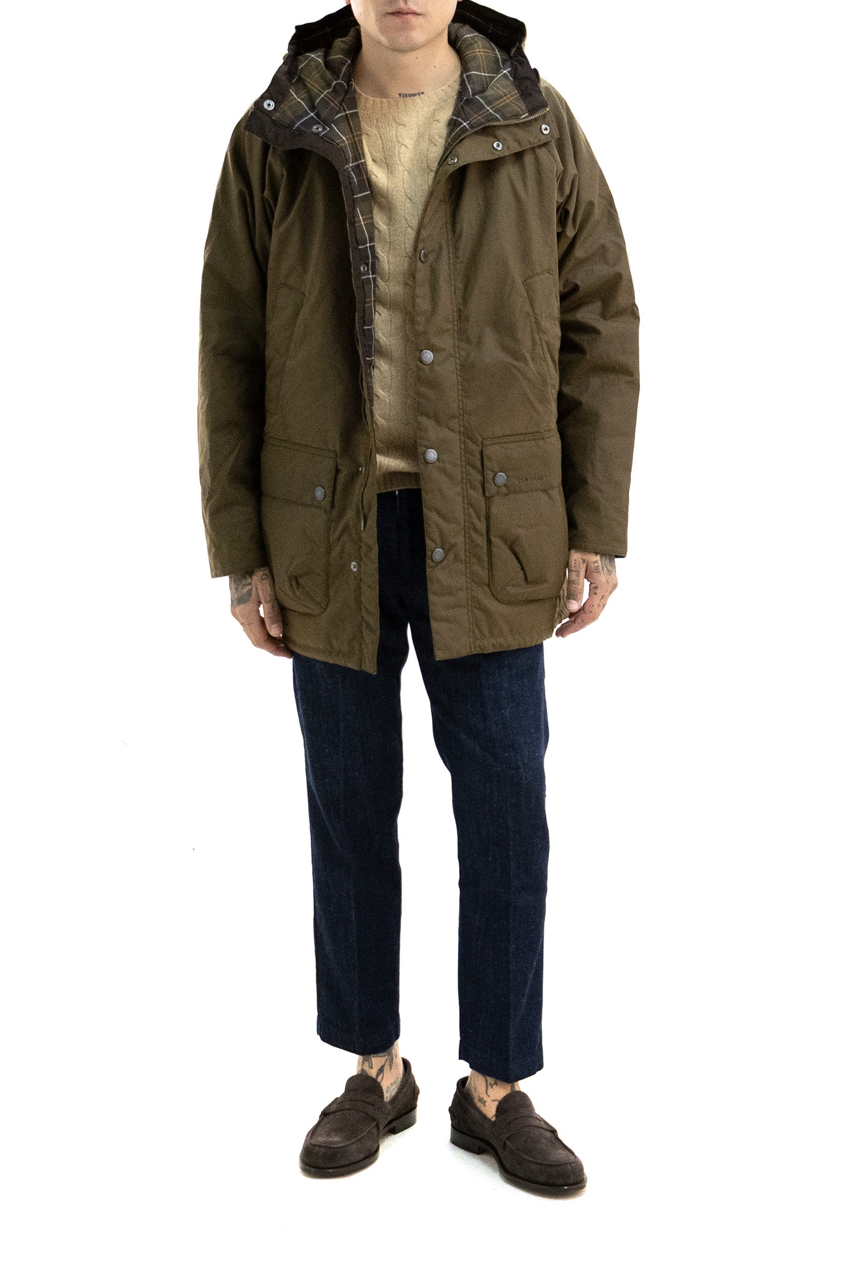 Parka cerato Bedale di colore marrone MWX2494 MWX BR71 BARBOUR