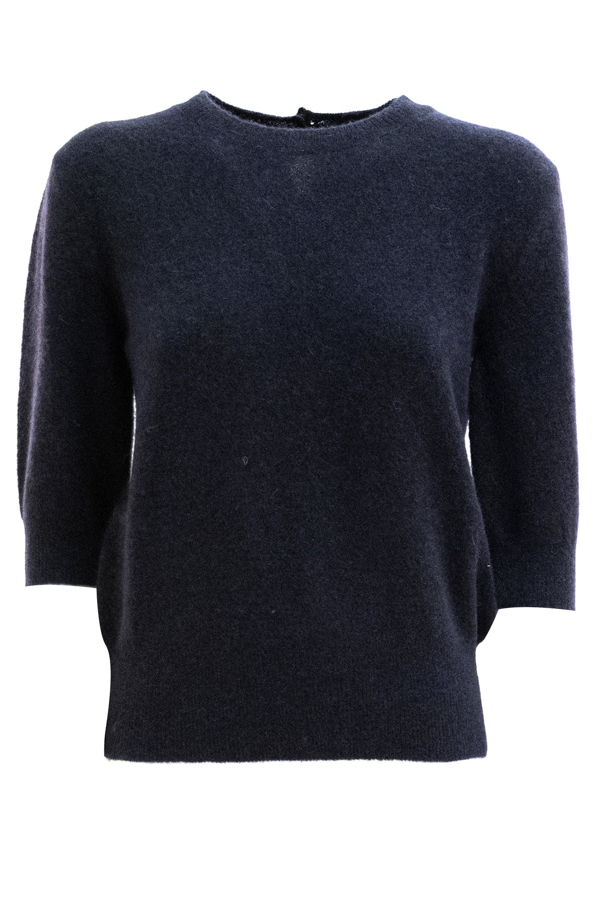 BASE Maglia in lana e alpaca di colore blu