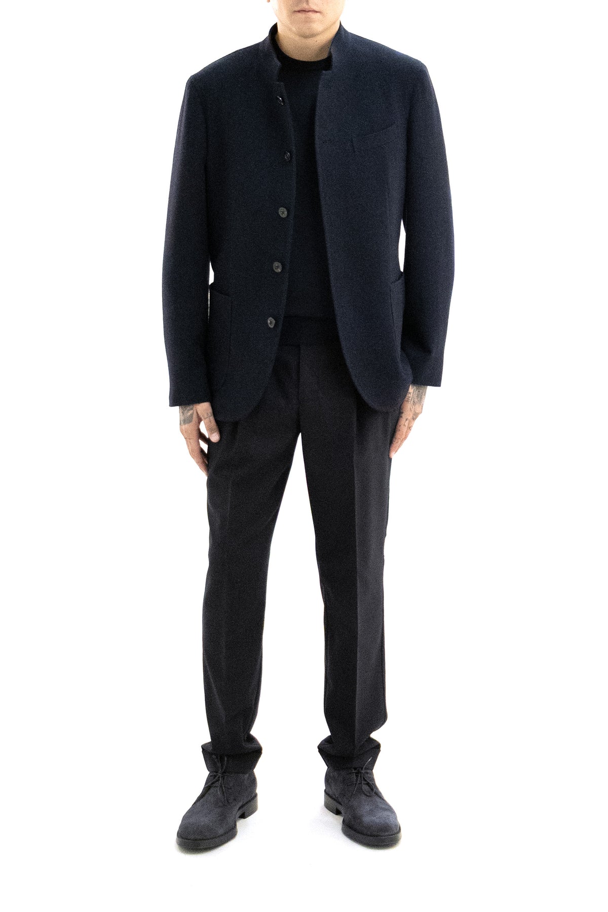 BOGLIOLI Giacca Gassman in soft lana e cashmere di colore blu, vista 2