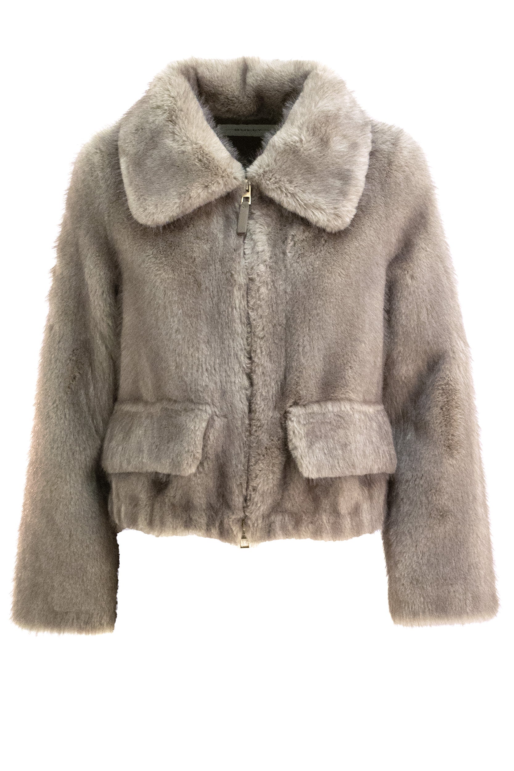 Giubbino in Faux-Fur<BR/> BA26-7362 TAUPE BULLY