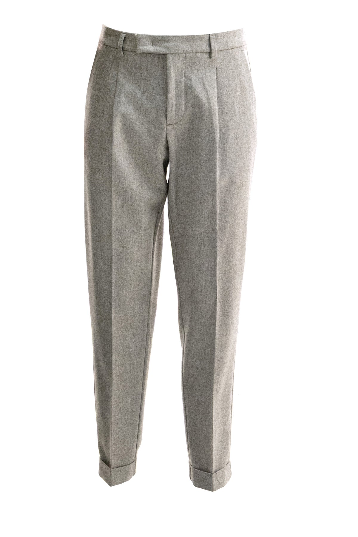 CRUNA Pantaloni in lana di colore tortora
