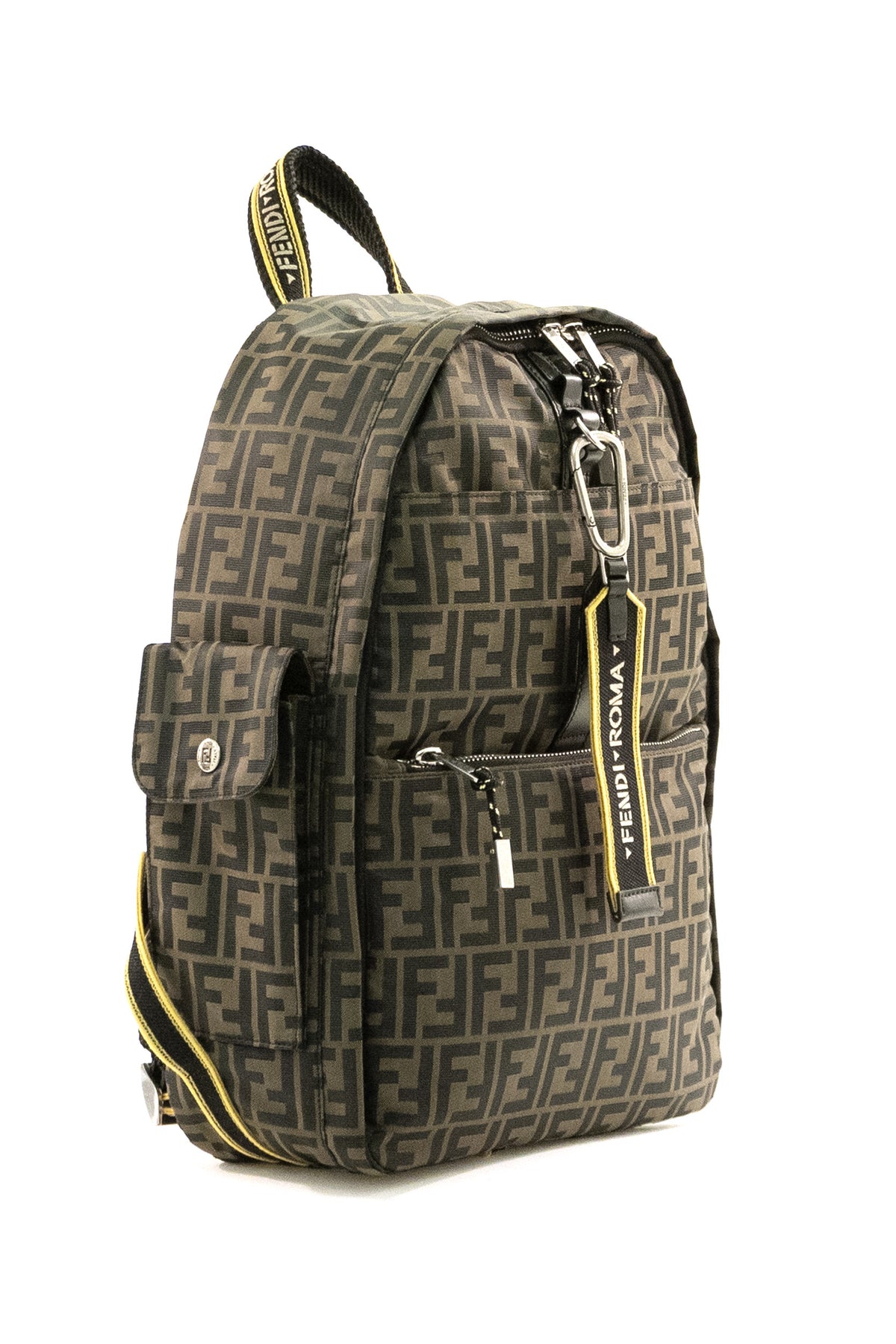 FENDI Zaino Climb in in tessuto Superlight FF Zucca di colore marrone, Nero/marrone, vista 2