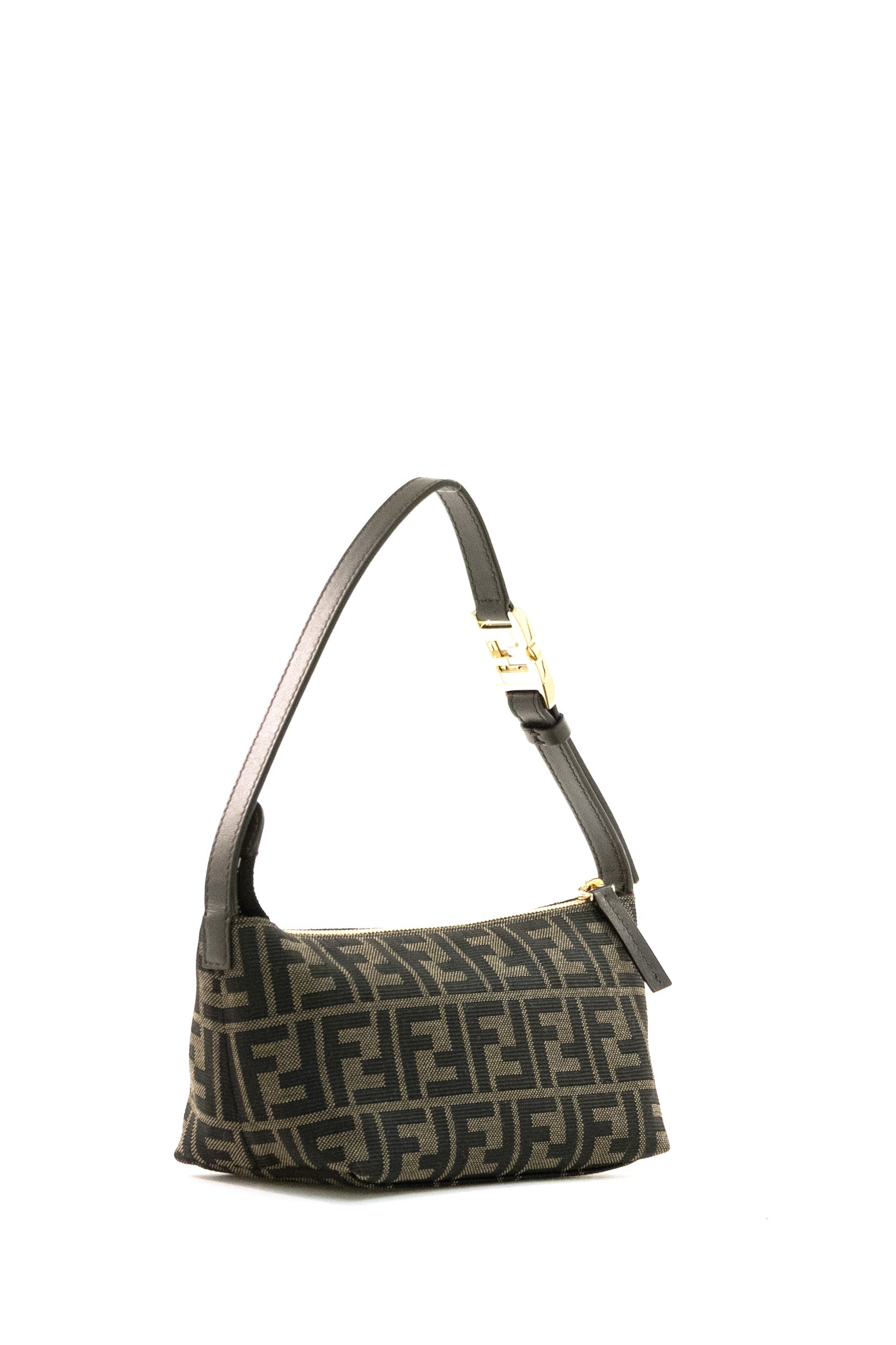 FENDI Fabric Vanity Pouch, Brown, view 2