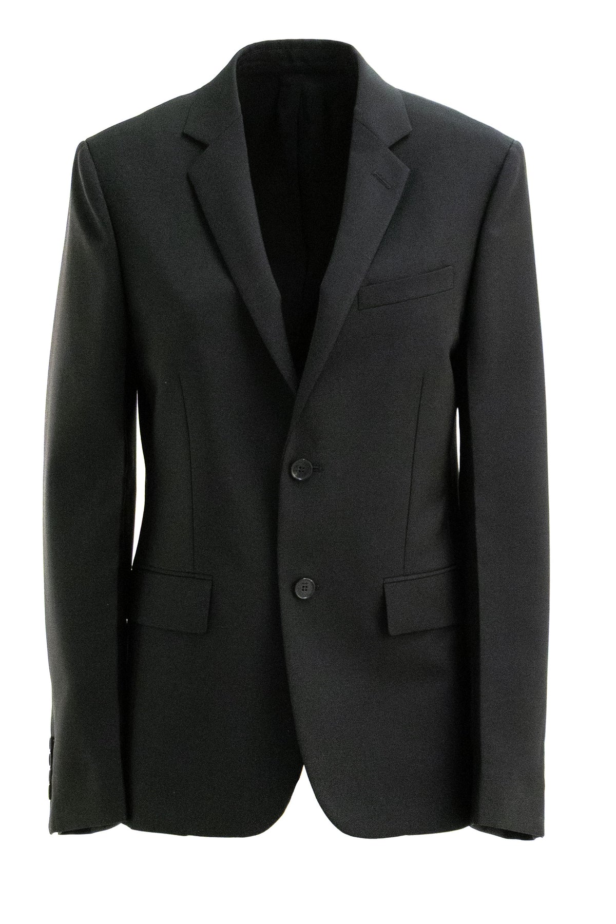 FENDI Black kid mohair single-breasted jacket
