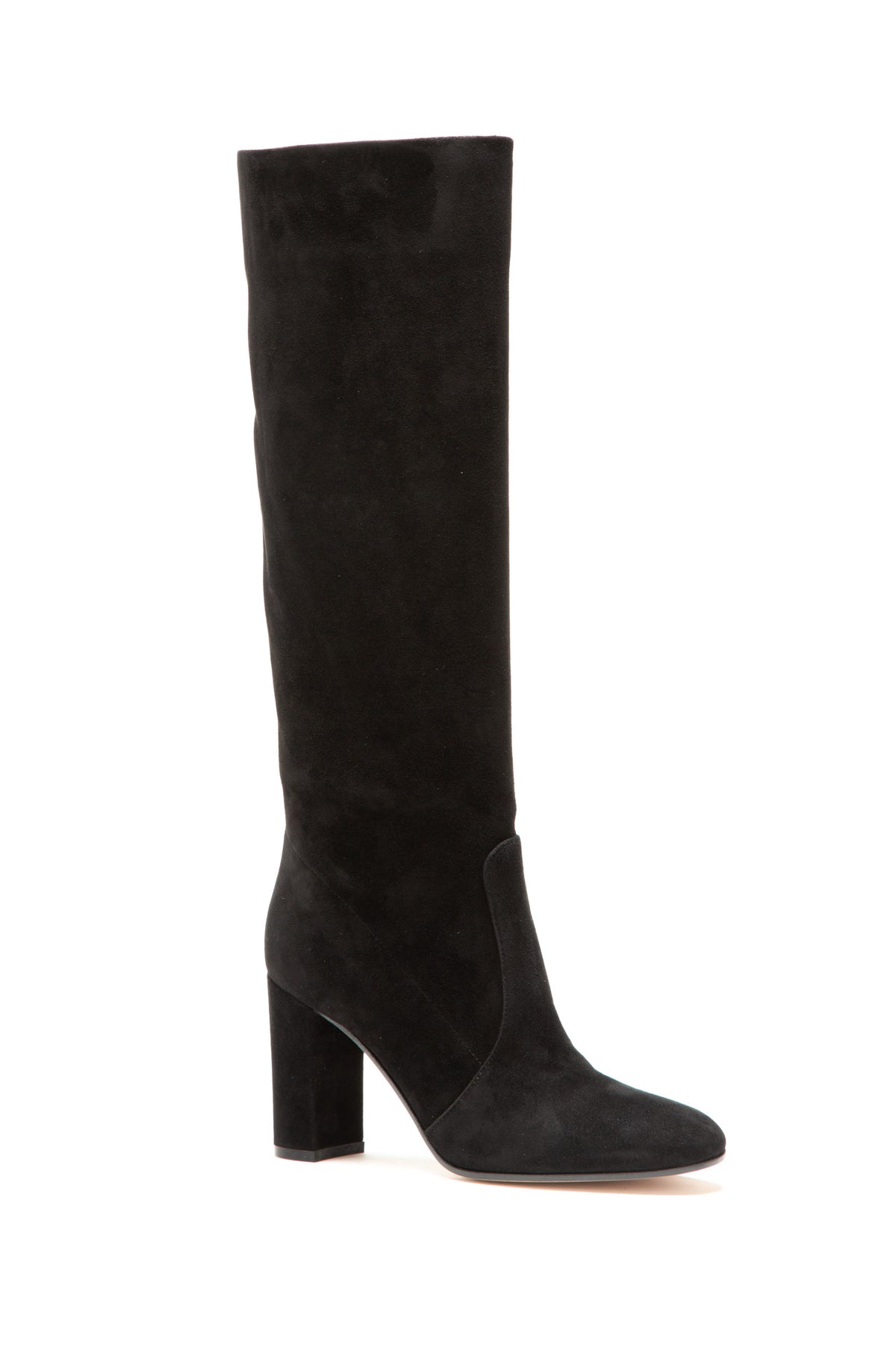GIANVITO ROSSI Stivali pull-on in suede color nero, vista 2
