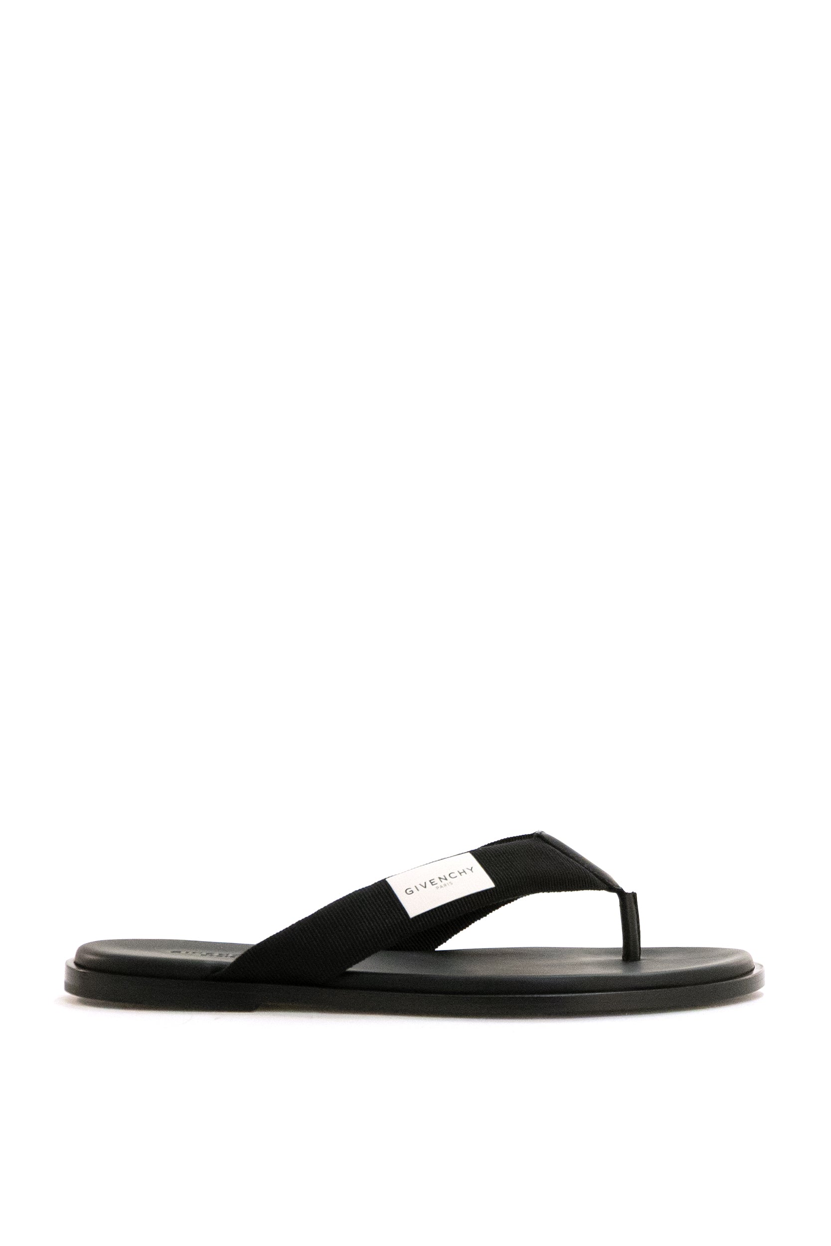Infradito Givenchy Bay in gros-grain e pelle di colore nero<BR/> BH302TH1Y8 001 GIVENCHY