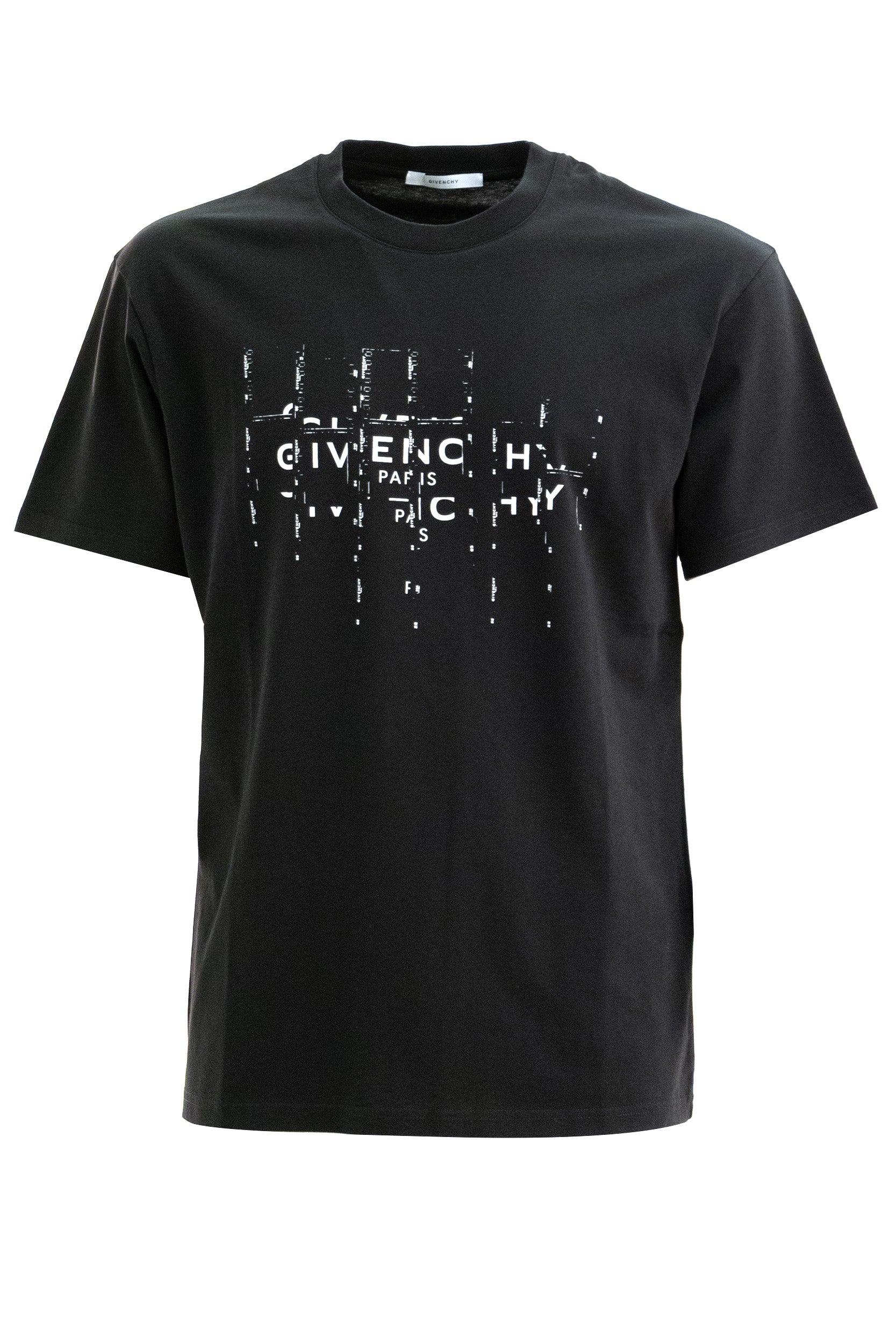 T-shirt Photographic Negative in cotone di colore nero<BR/> BM71NK3YU9 001 GIVENCHY