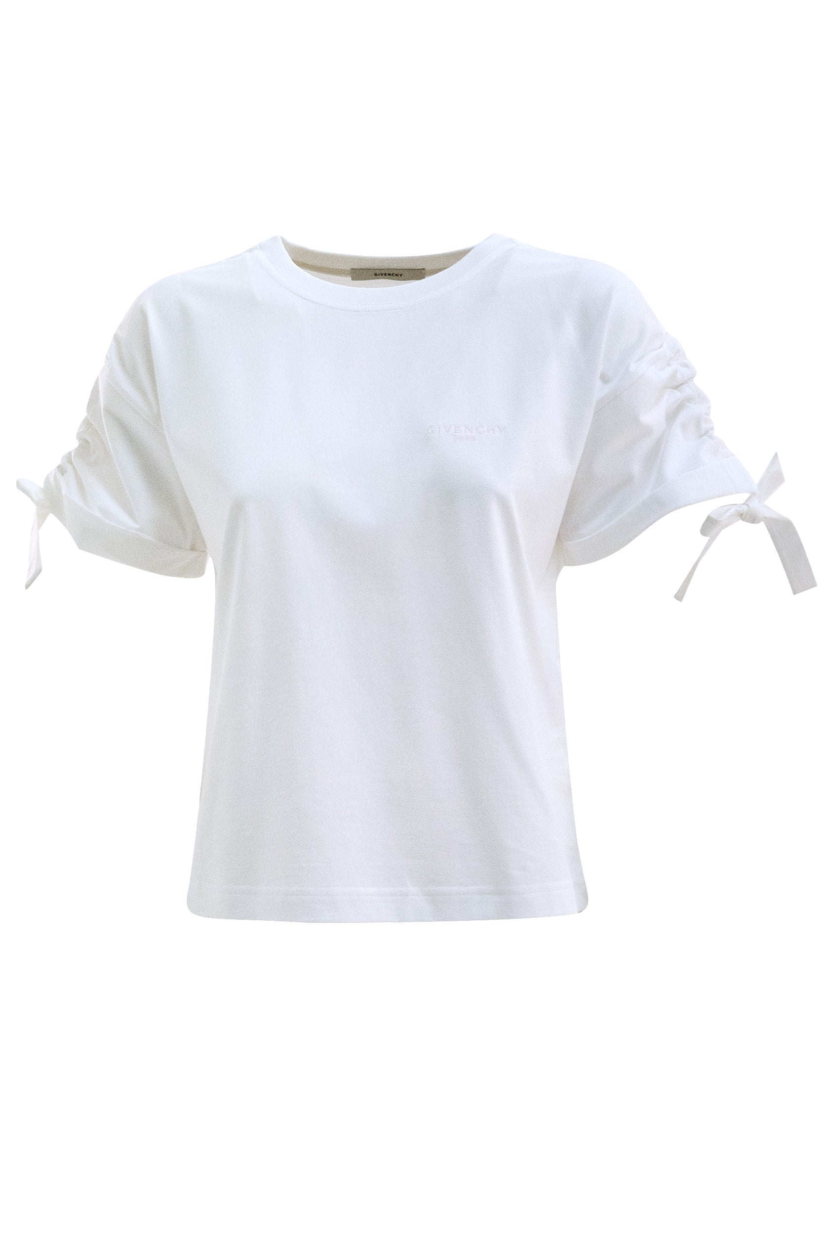 T-shirt in cotone di colore bianco<BR/> BW70G931D8 100 GIVENCHY