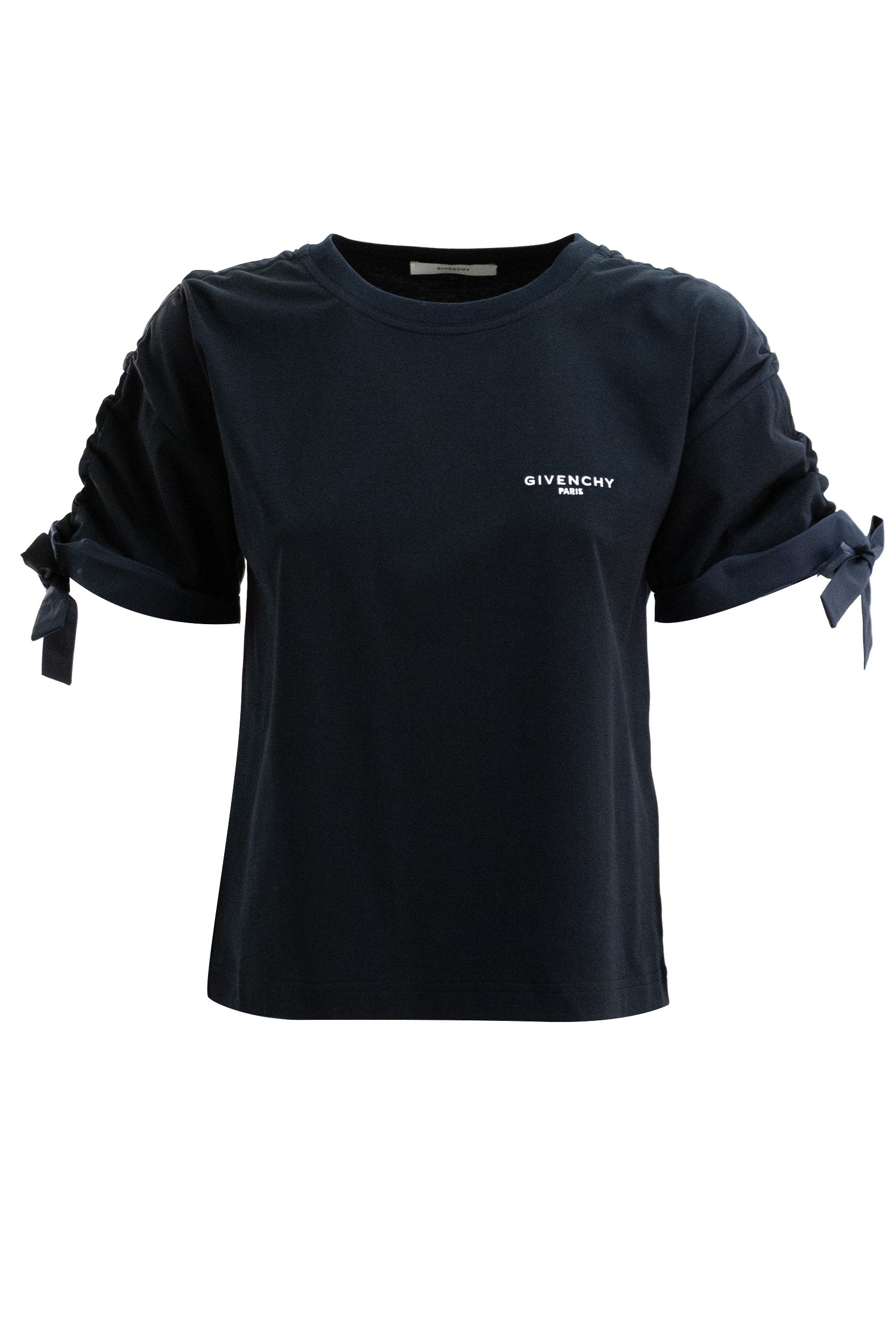T-shirt in cotone di colore blu<BR/> BW70G931D8 410 GIVENCHY