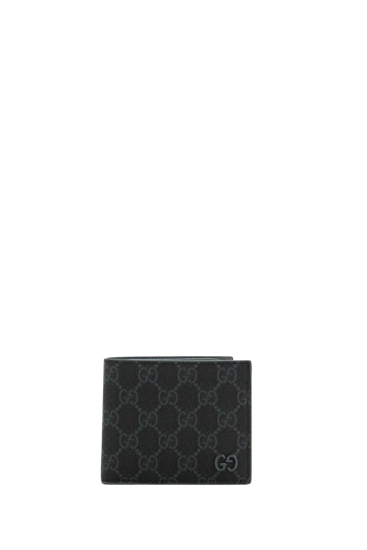GUCCI Portafoglio in tessuto GG Supreme color grigio, Nero