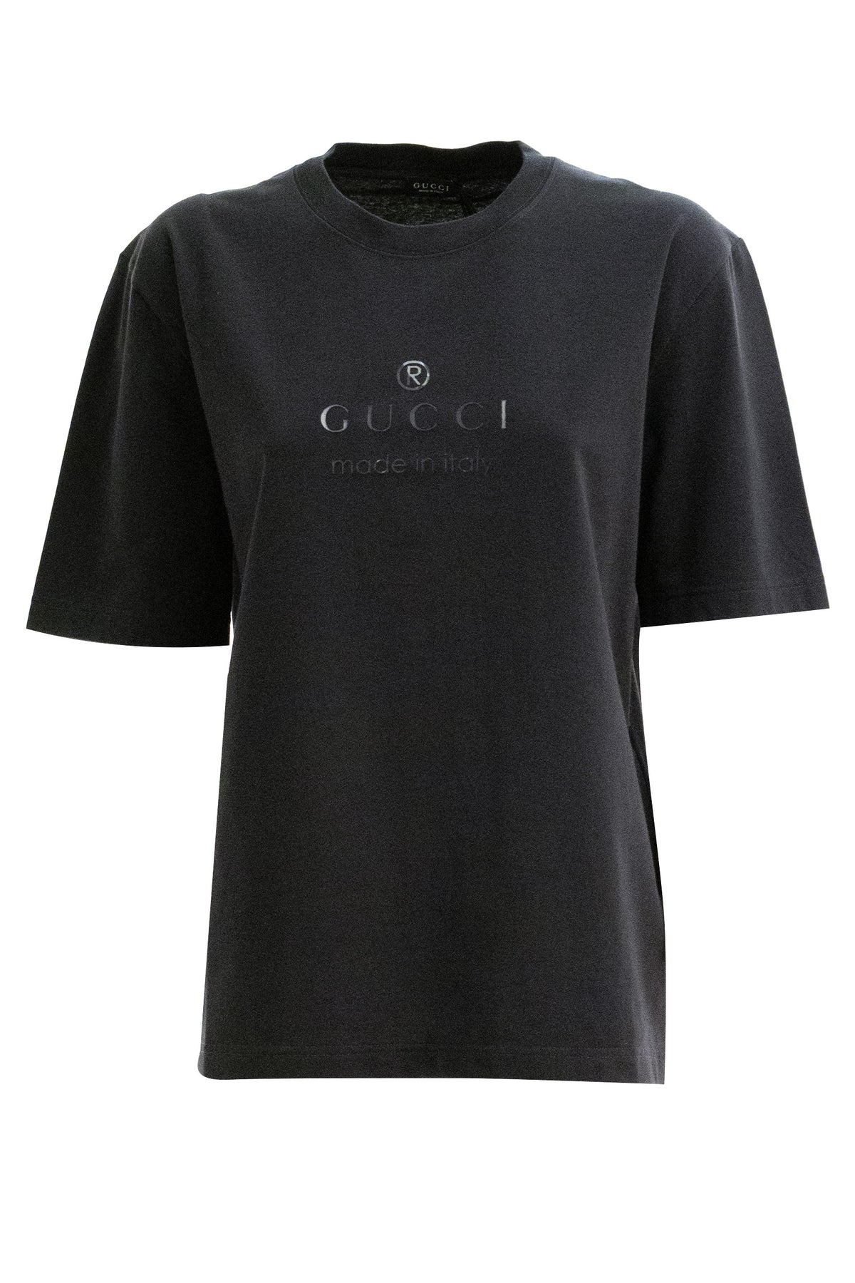 GUCCI T-shirt in cotone di colore nero