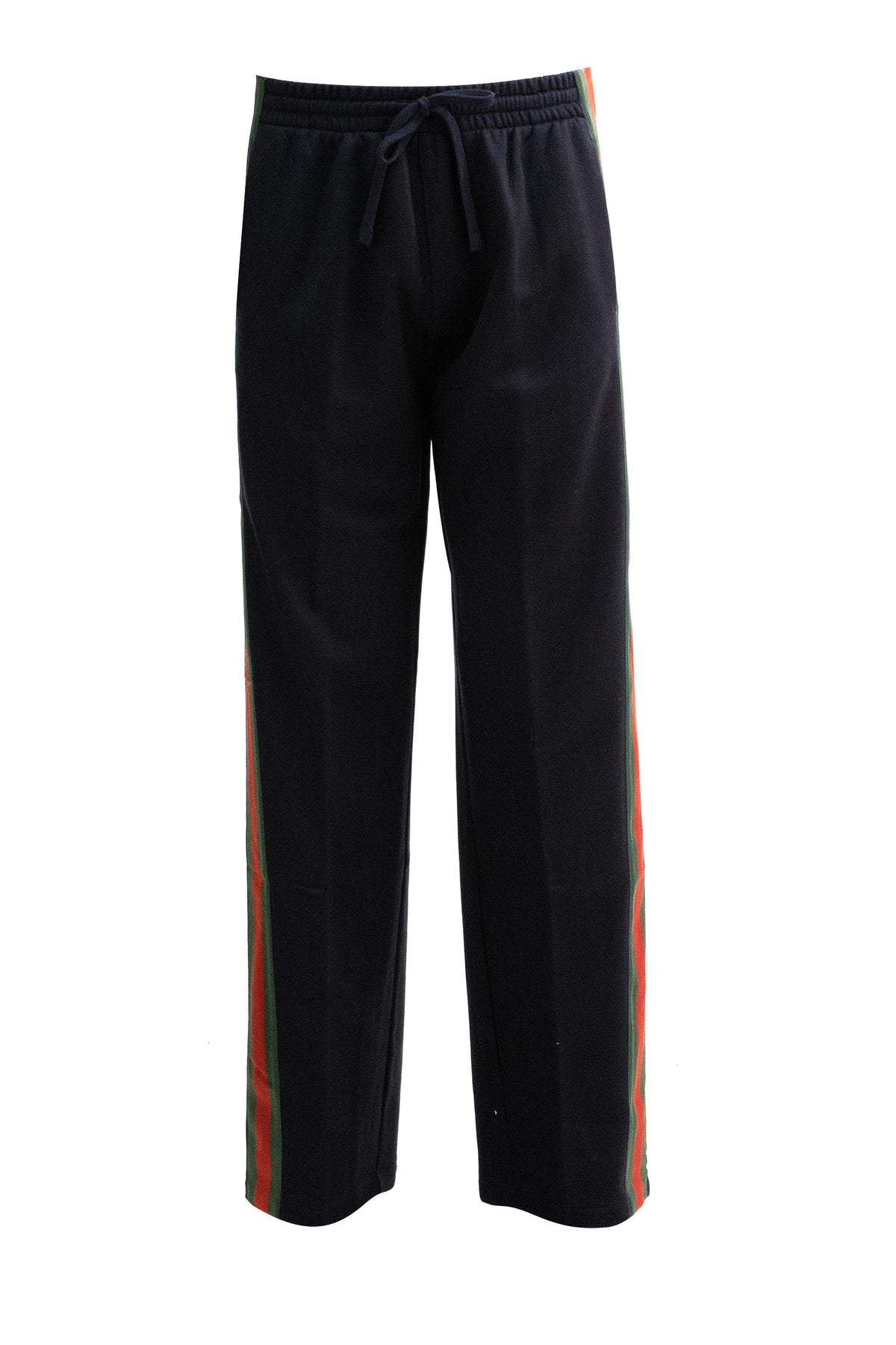 GUCCI Blue cotton and silk jersey trousers