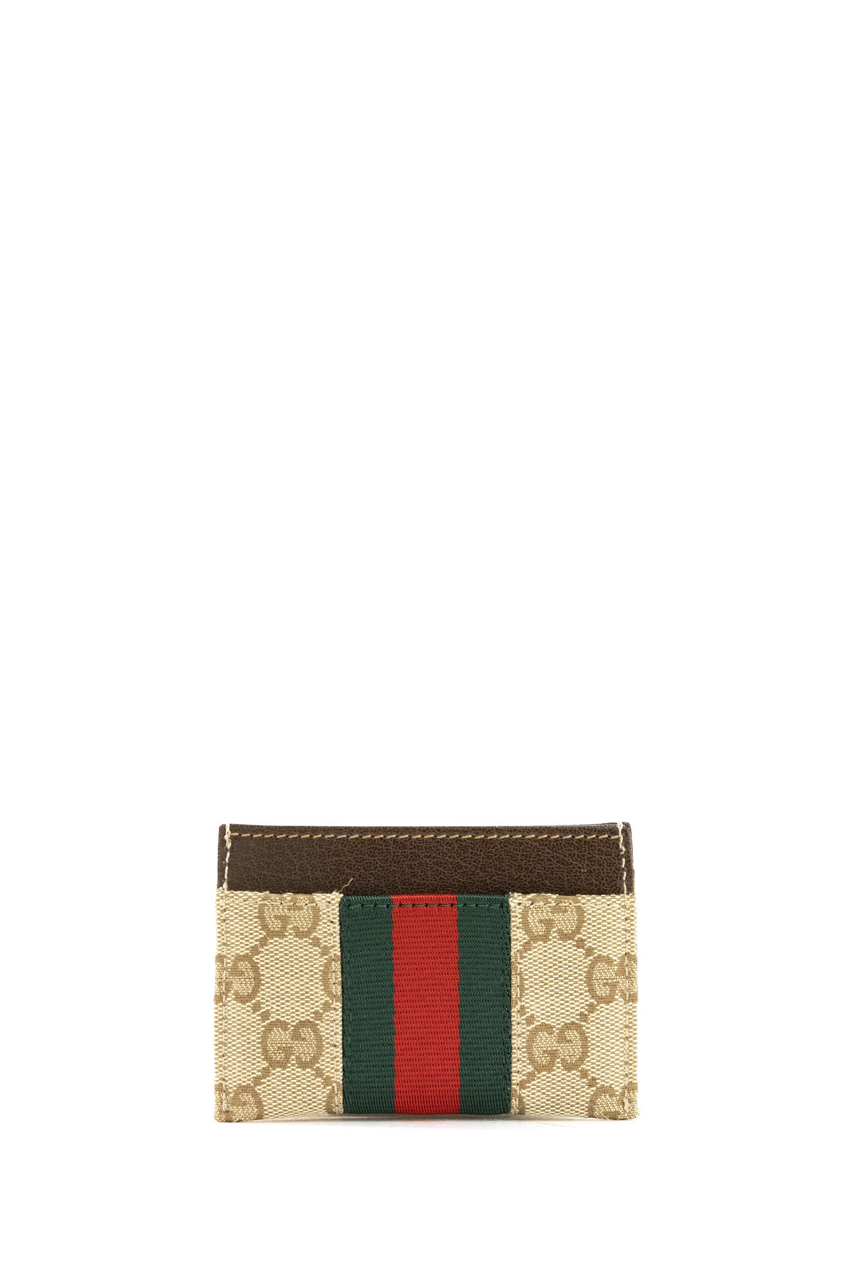 Porta carte Web Horsebit in tessuto GG beige e marrone <BR/> 867122 FAFV9 9653 GUCCI
