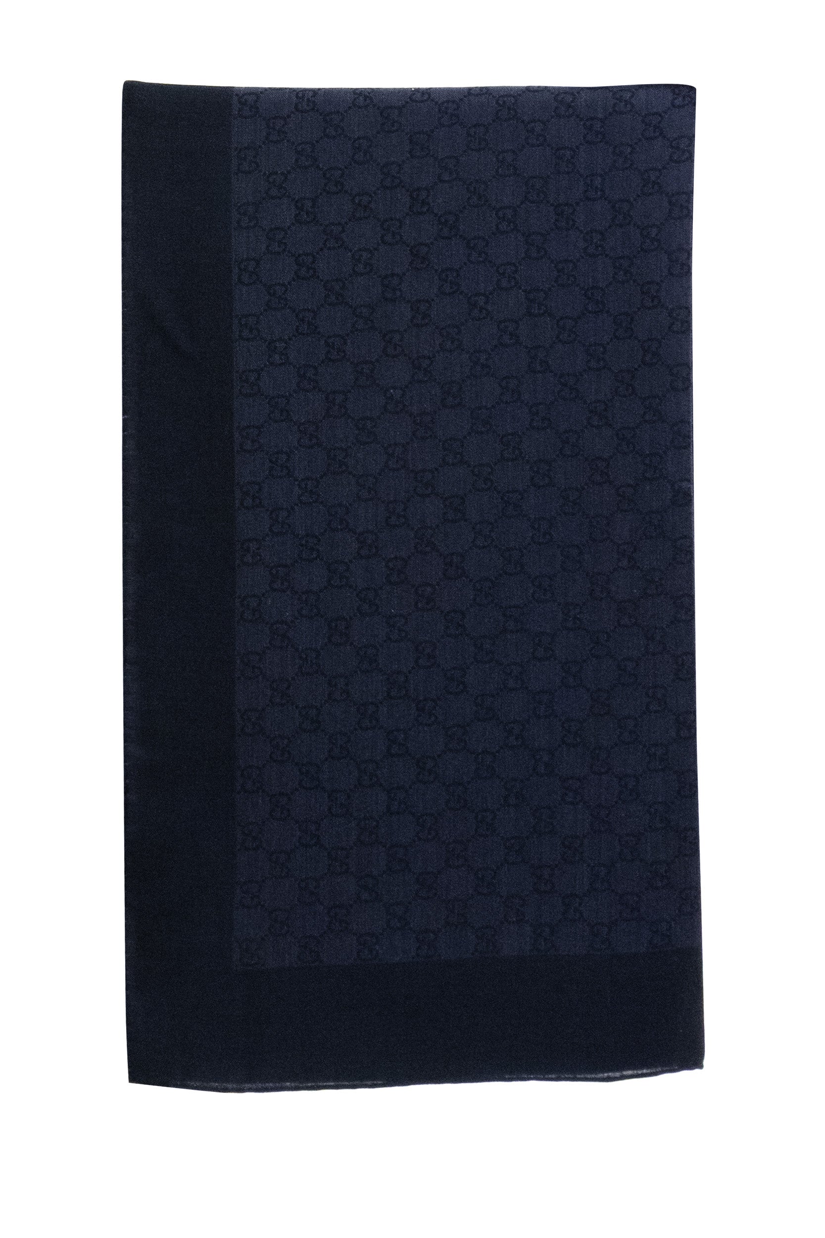Scialle in lana e seta di colore blu<BR/> 870530 4GALD 4168 GUCCI