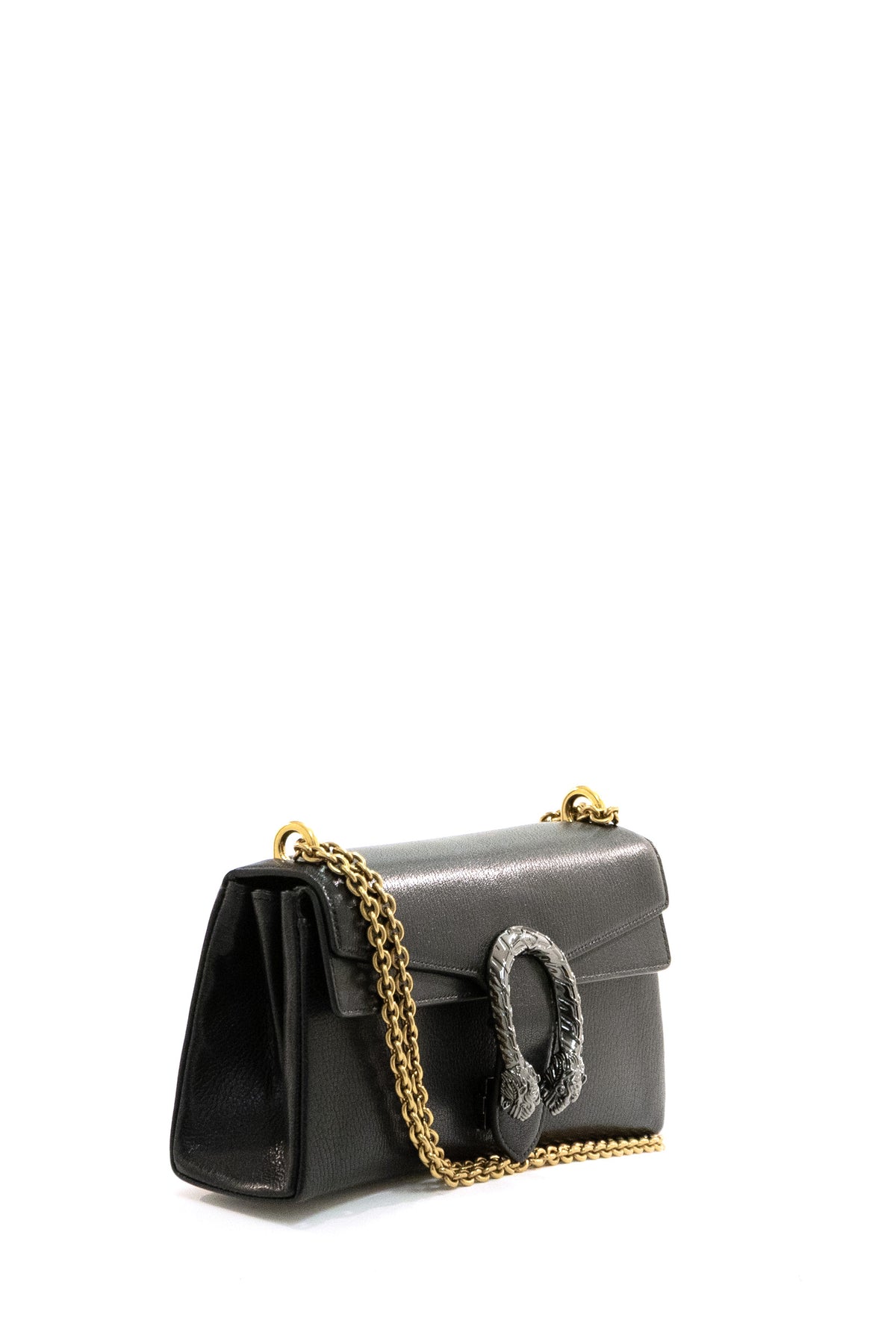 GUCCI Borsa a spalla Dionysus in pelle di colore nero, vista 2