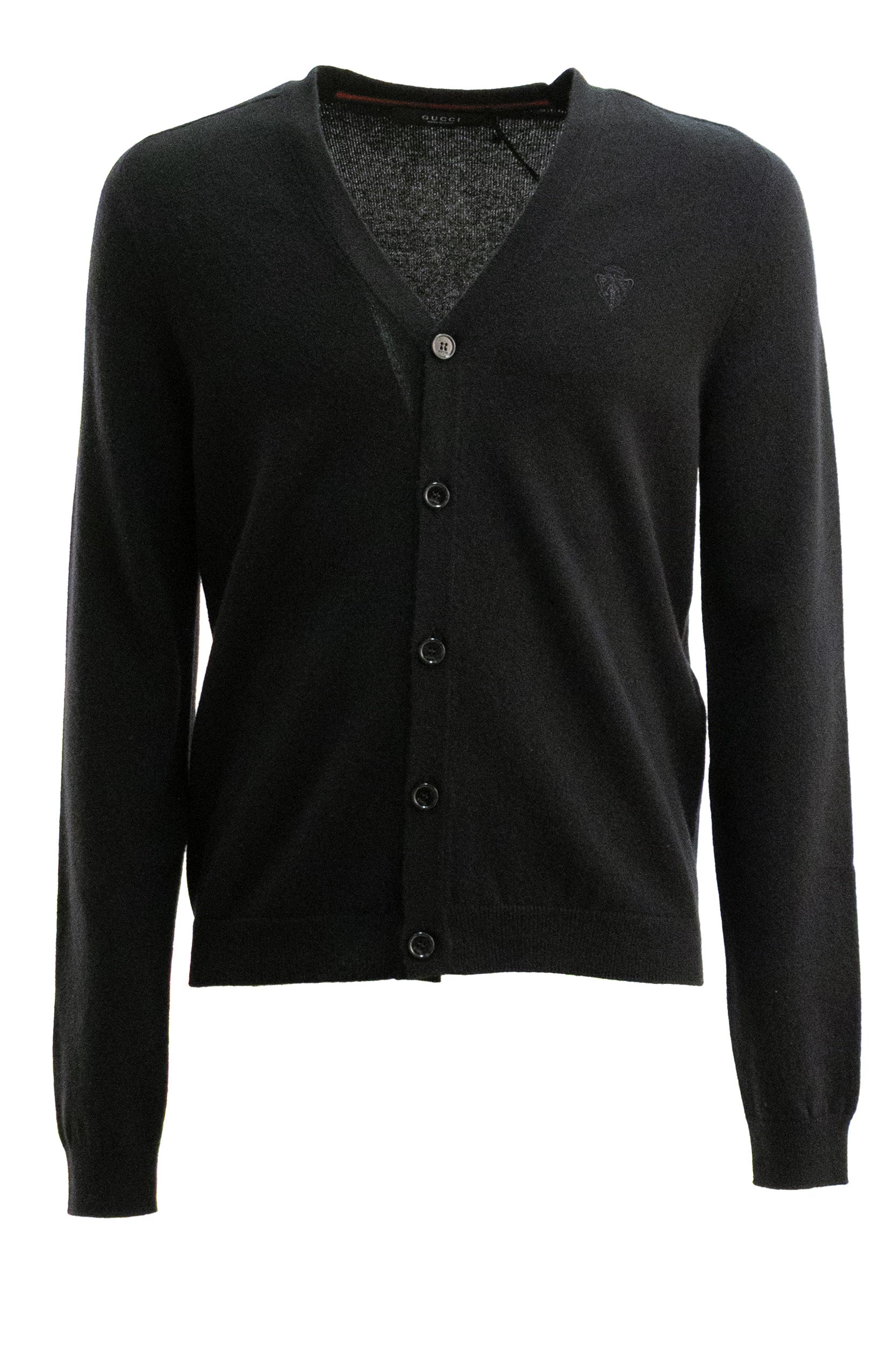 Cardigan in cashmere di colore nero<BR/> 875101 XKFID 1043 GUCCI