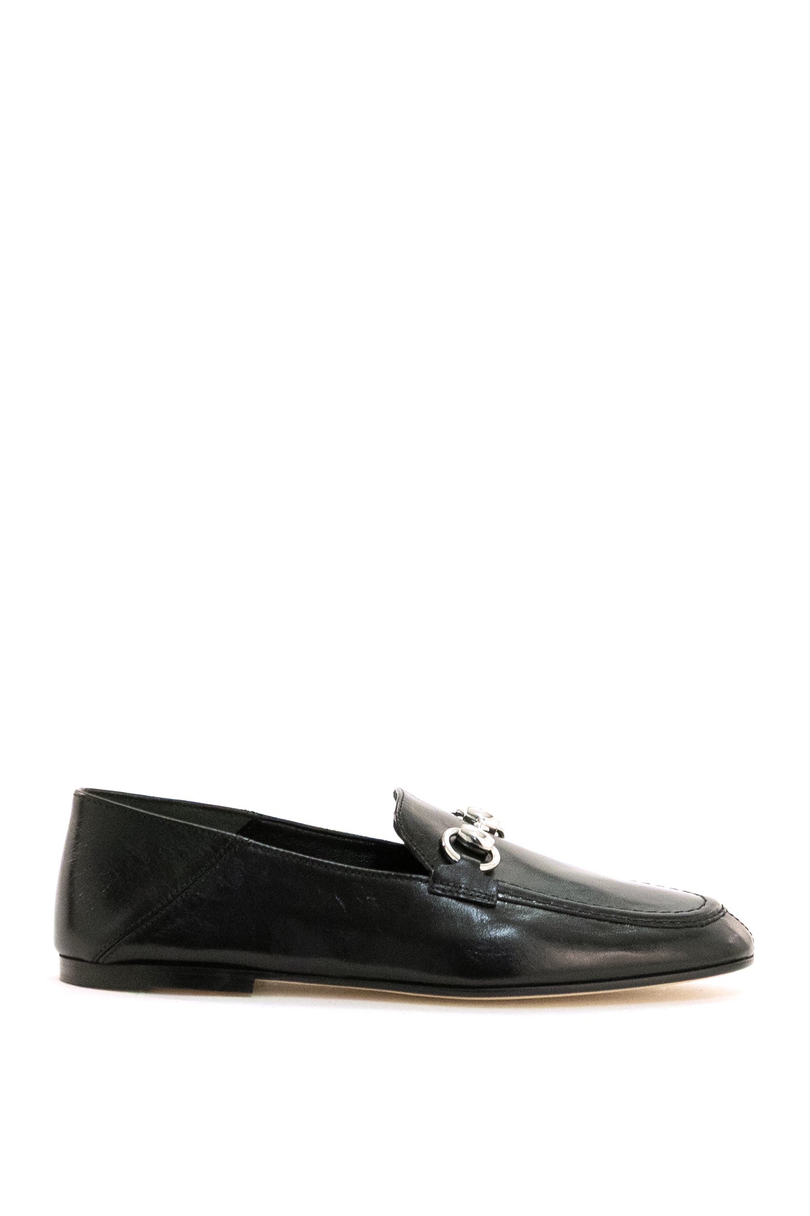 Mocassini con Morsetto in pelle di colore nero<BR/> 875158 AAFQB 1000 GUCCI