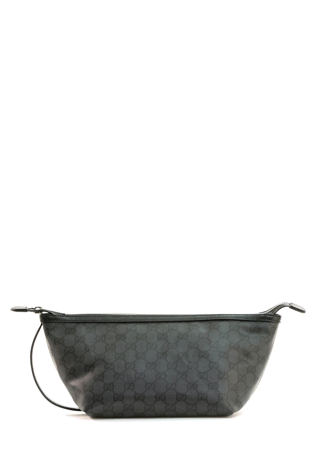 GUCCI Necessaire Gucci Essence Classic in tessuto GG spalmato di colore nero