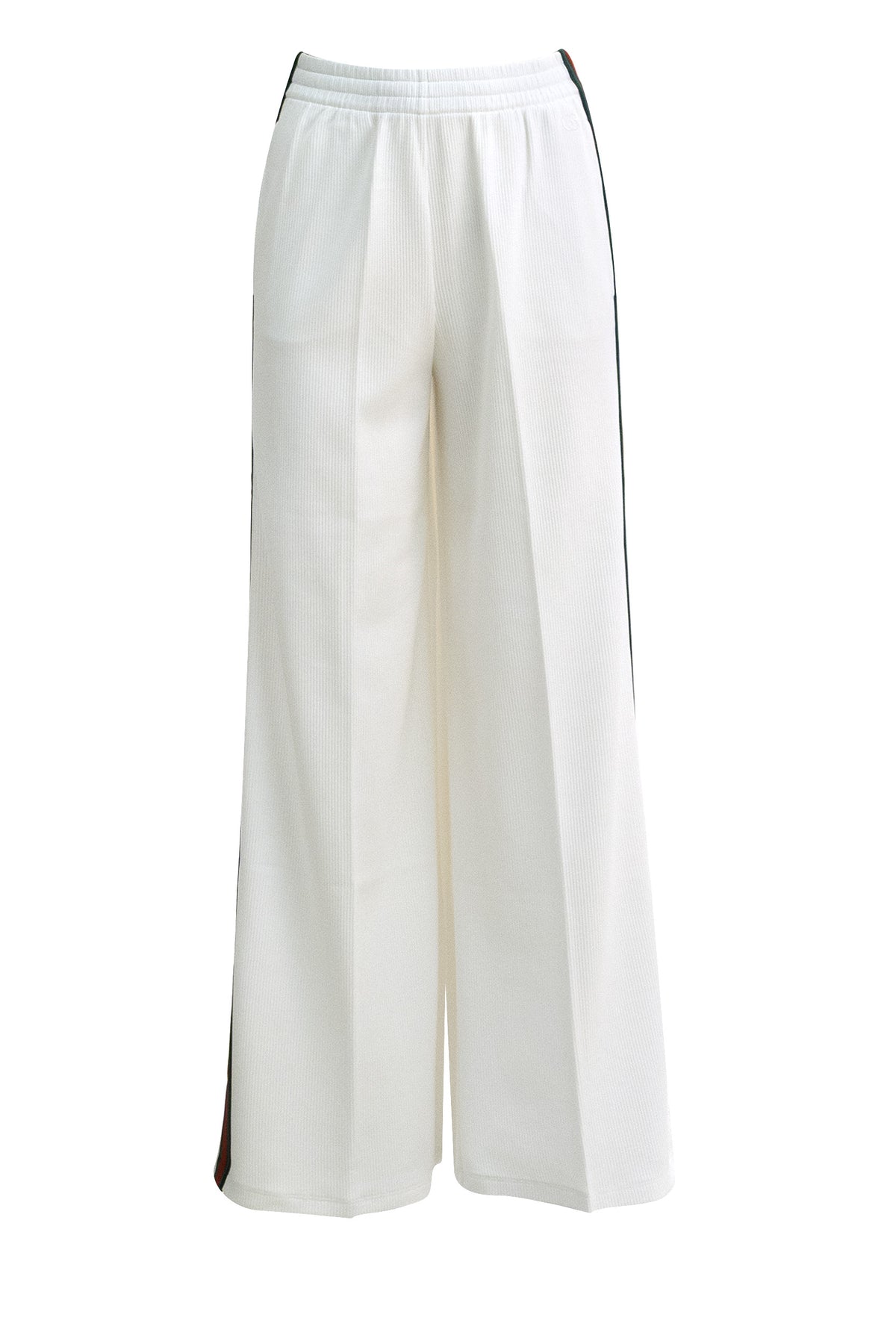 GUCCI White ribbed cotton jersey leisure trousers