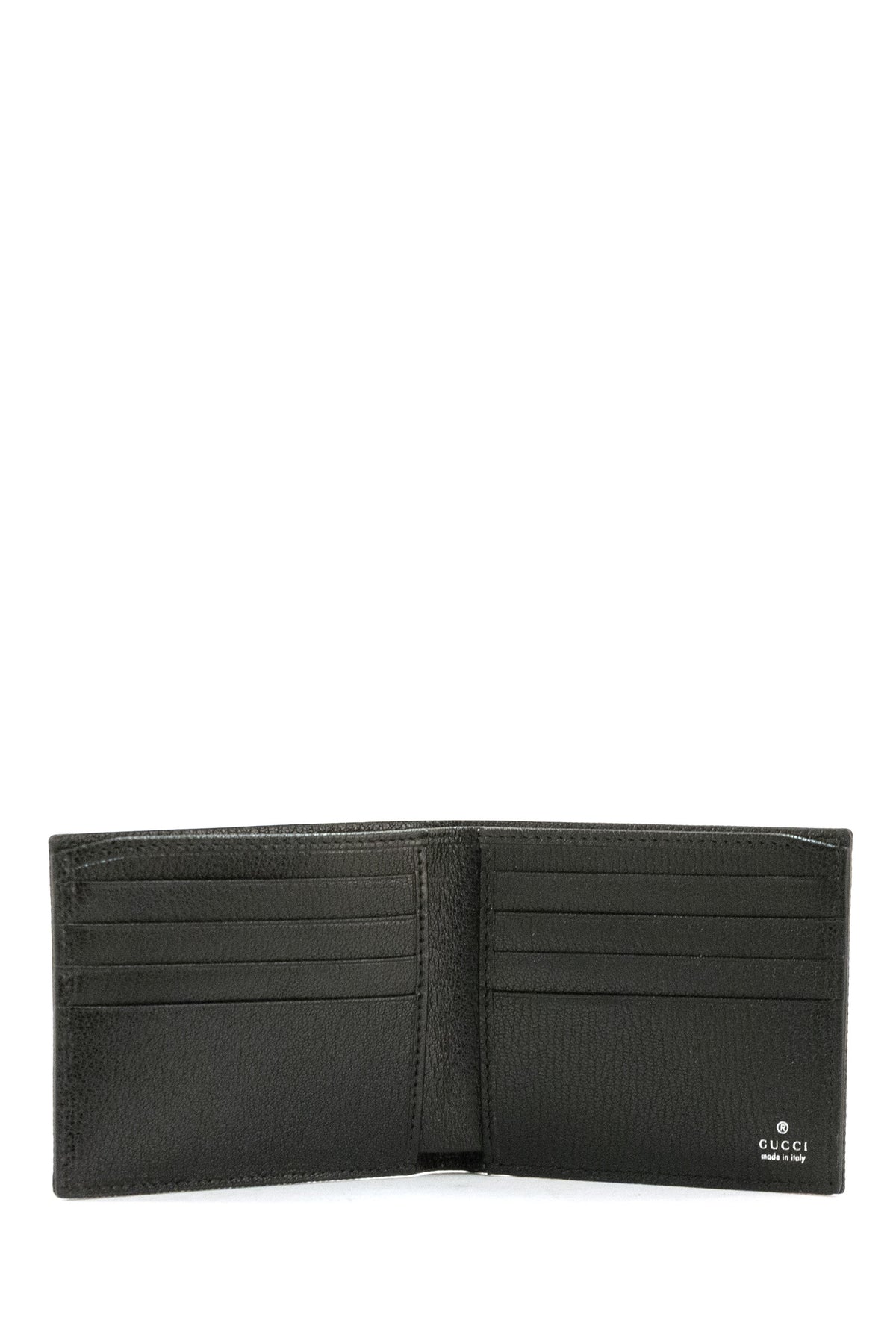 GUCCI Portafoglio Gucci Essence Classic in tessuto GG spalmato nero, vista 2