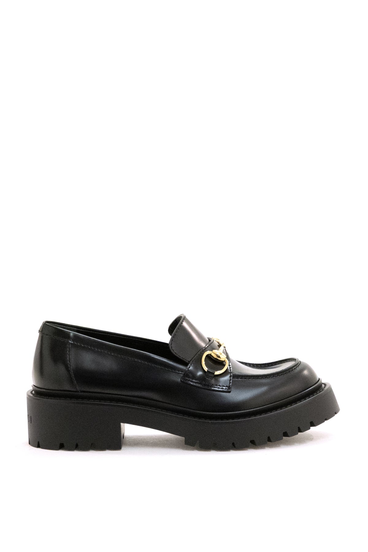GUCCI Black leather loafers