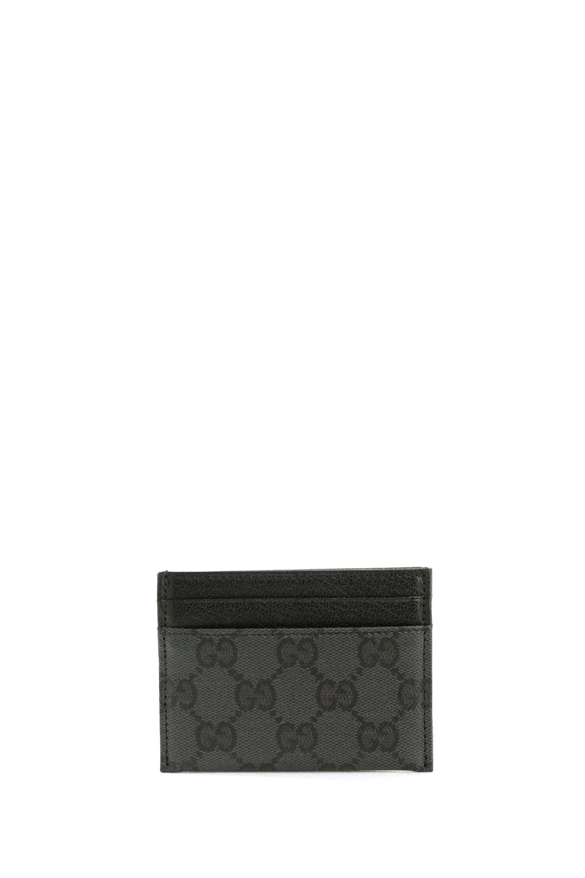 GUCCI Portacarte Gucci Essence Classic in tessuto GG spalmato nero