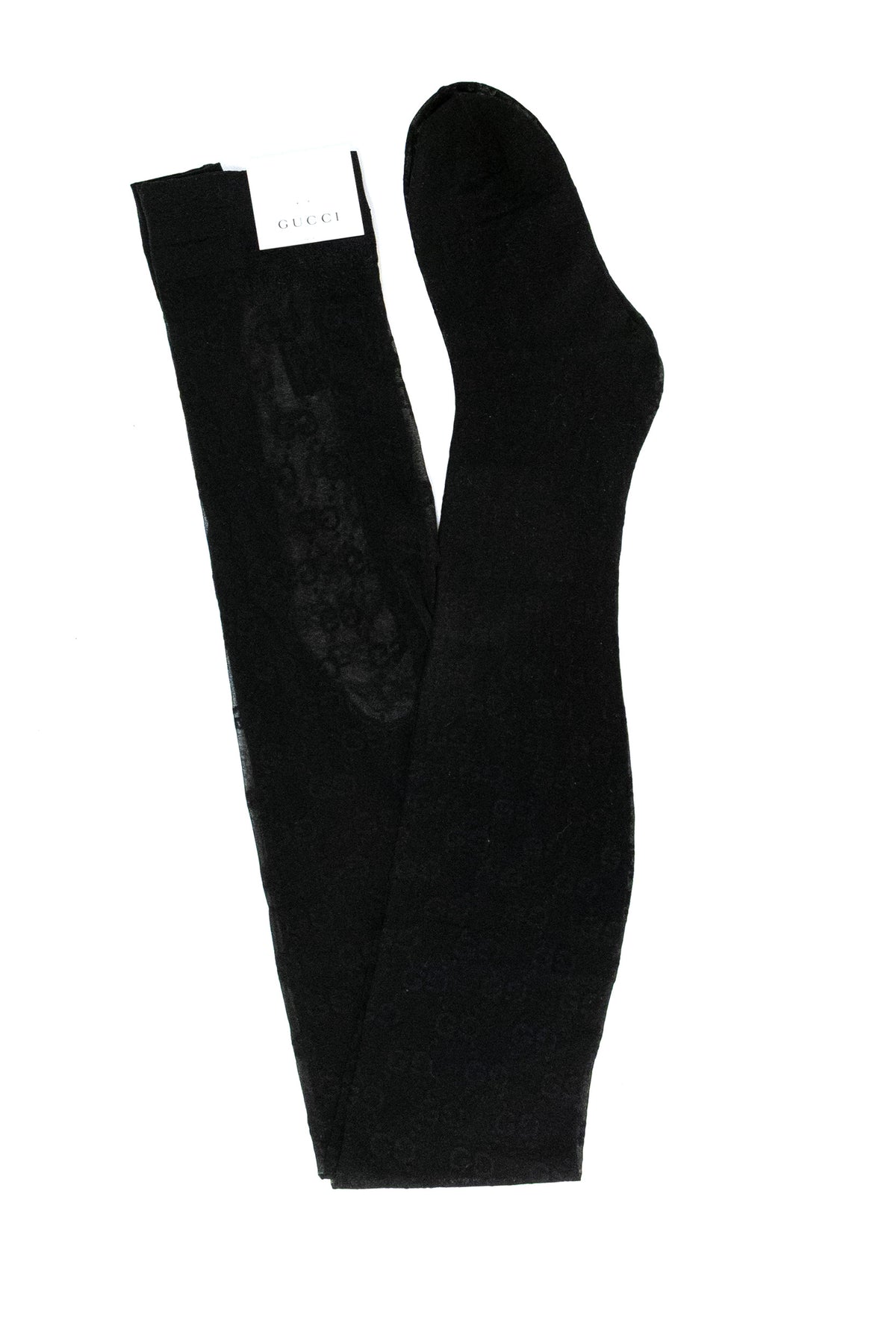 GUCCI Black GG stretch nylon tights
