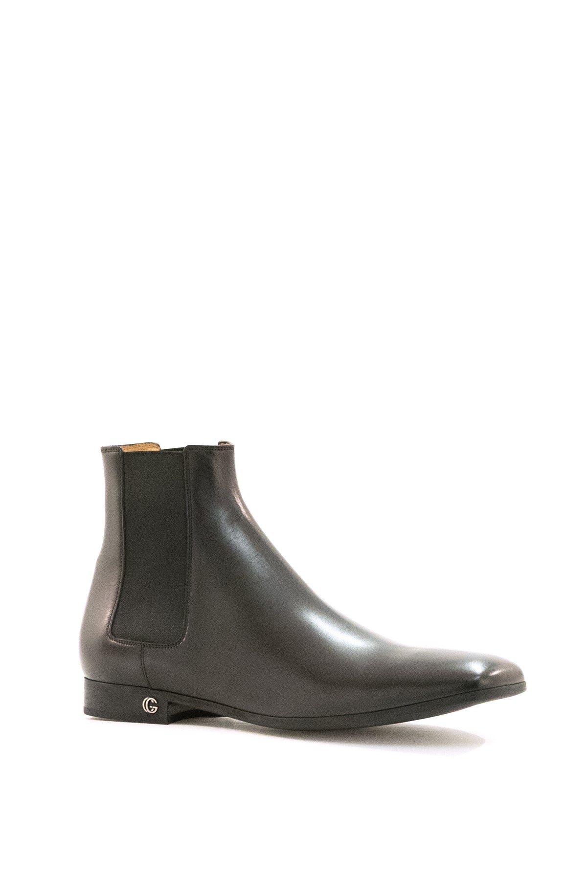 GUCCI Stivaletti in pelle di colore nero, vista 2