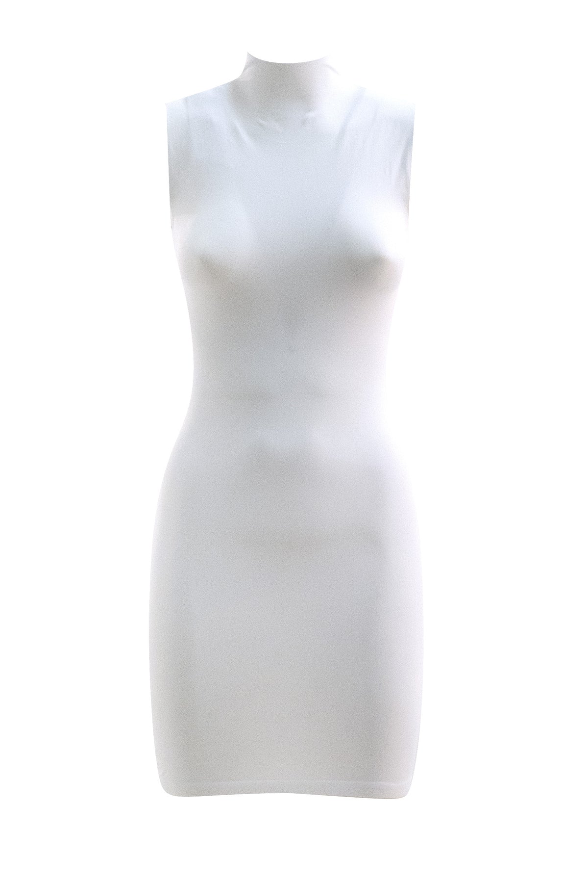 GUCCI White stretch nylon jersey dress