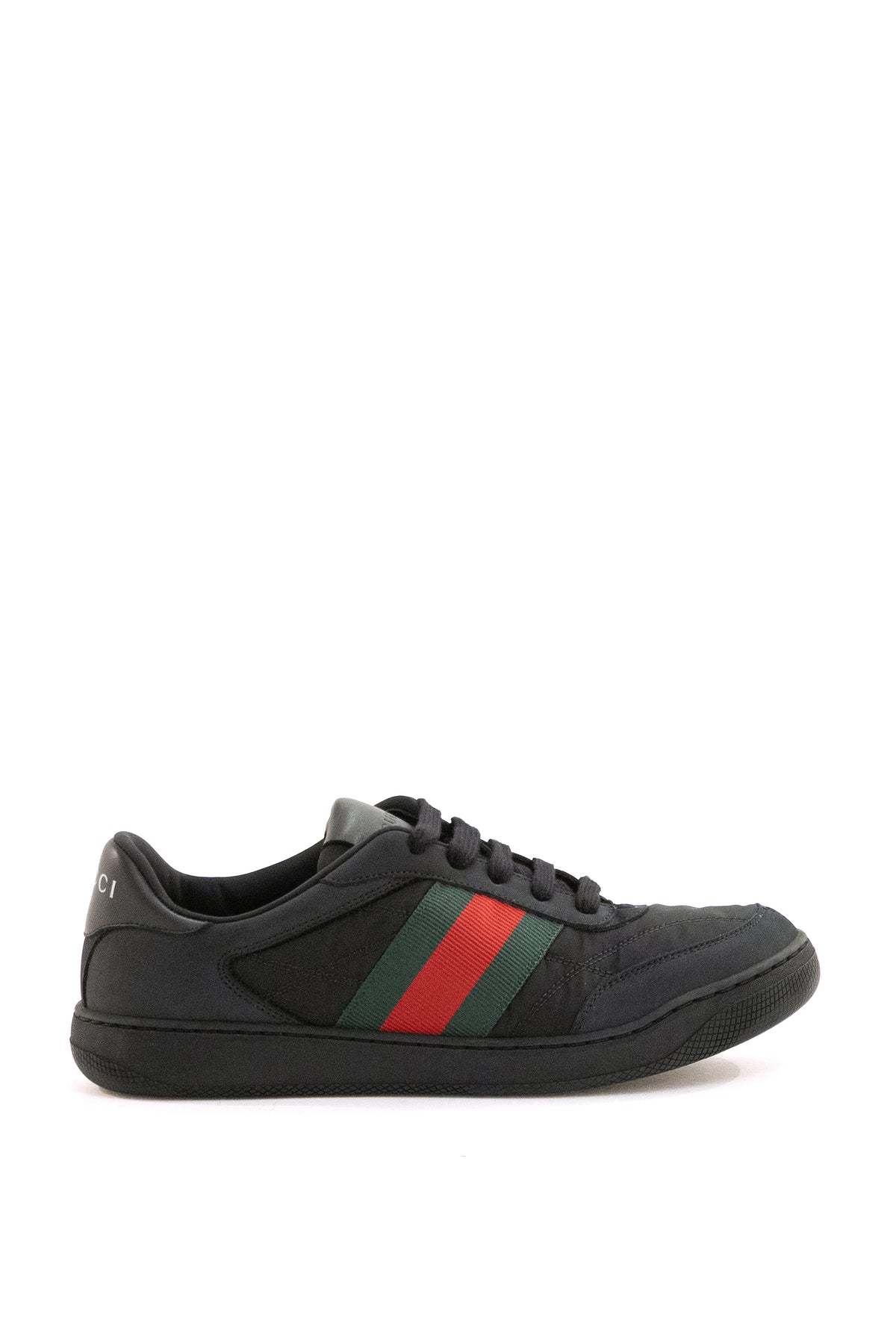 GUCCI Sneakers Screener in pelle e nylon imbottito di colore nero