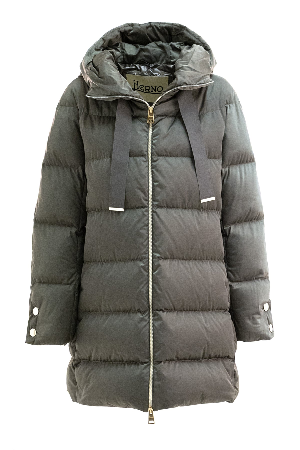 HERNO Piumino in nylon di colore grigio