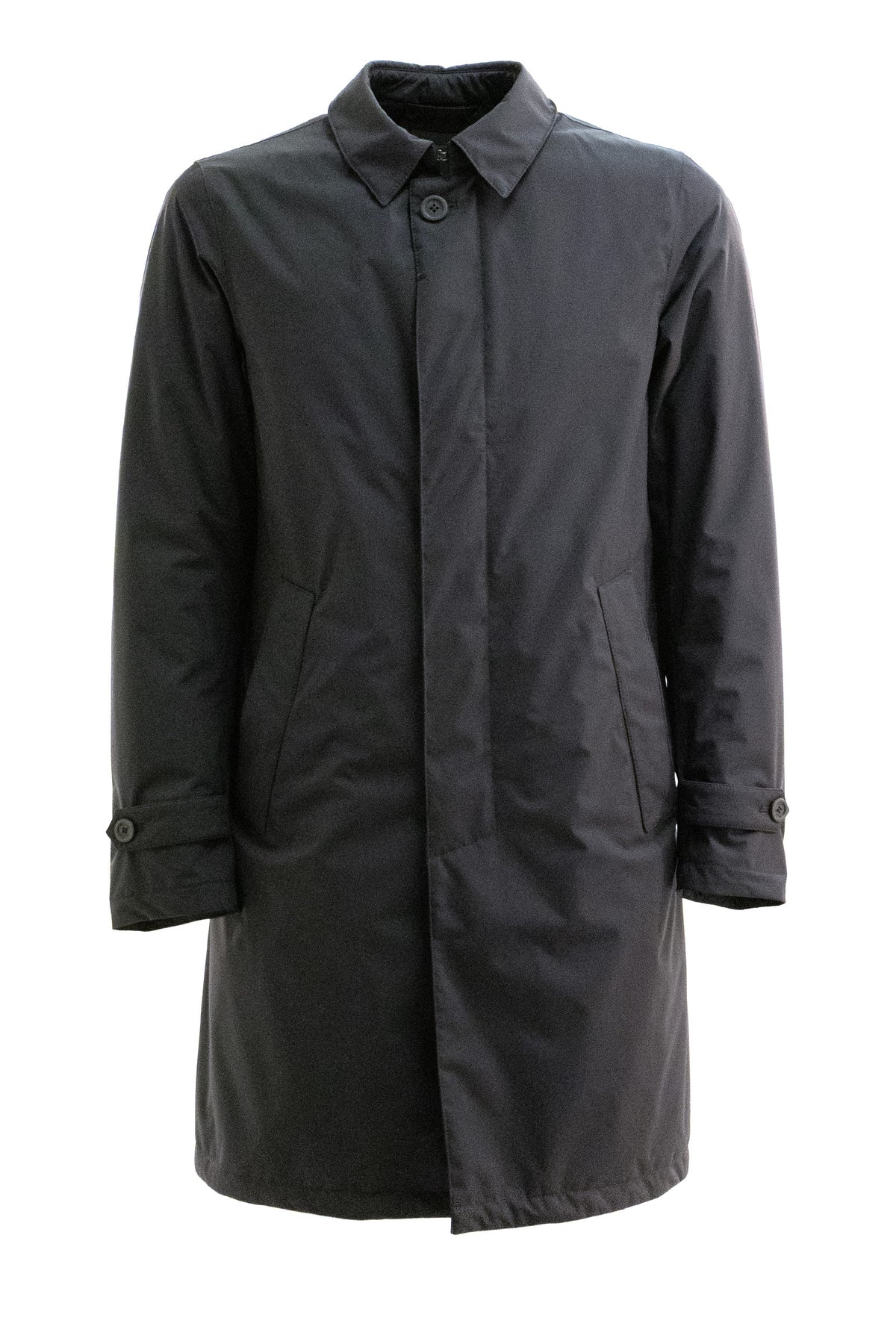 HERNO Trench in tessuto tecnico di colore nero