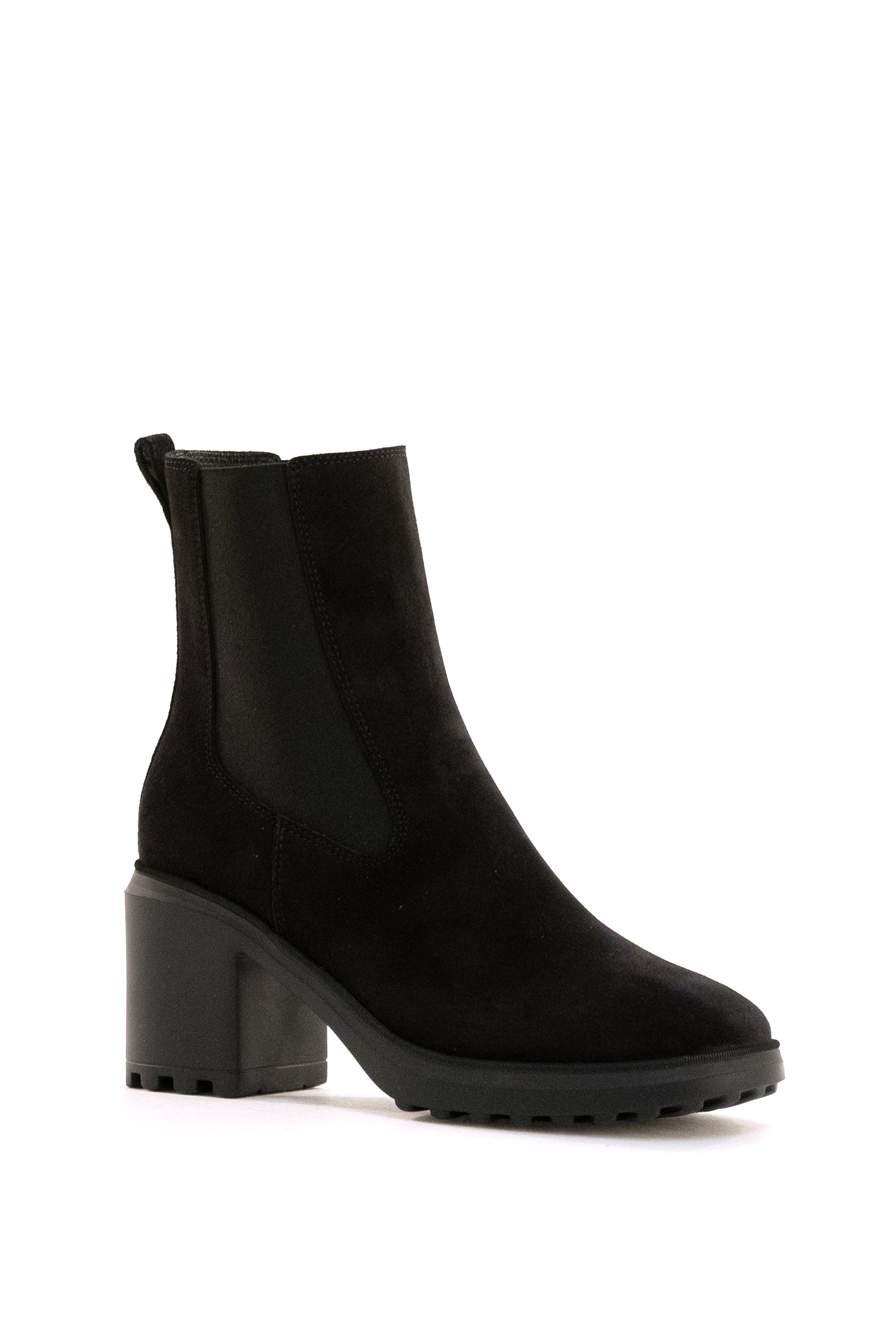 HOGAN Stivale Chelsea H724 in suede di colore nero, vista 2