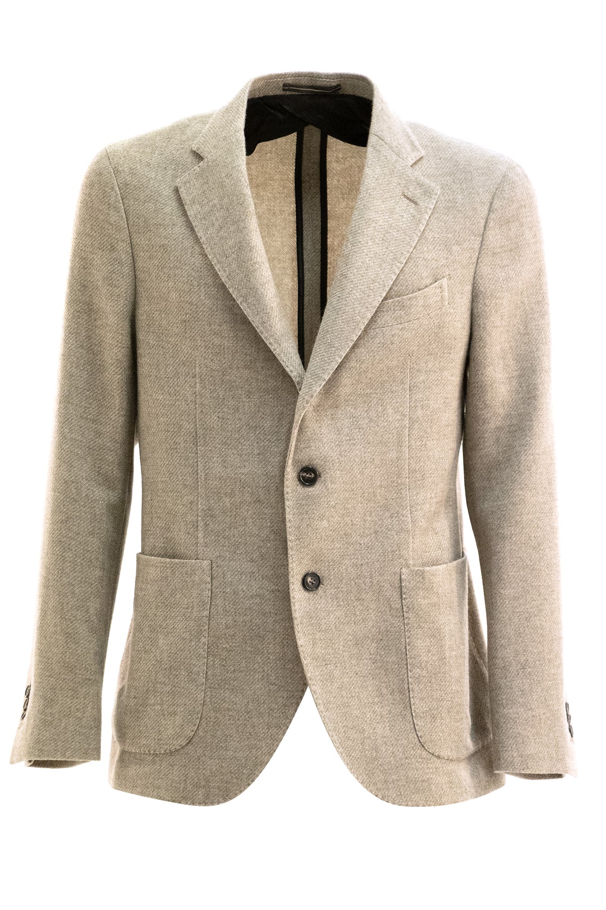 INCOTEX Single-breasted beige wool-blend jacket