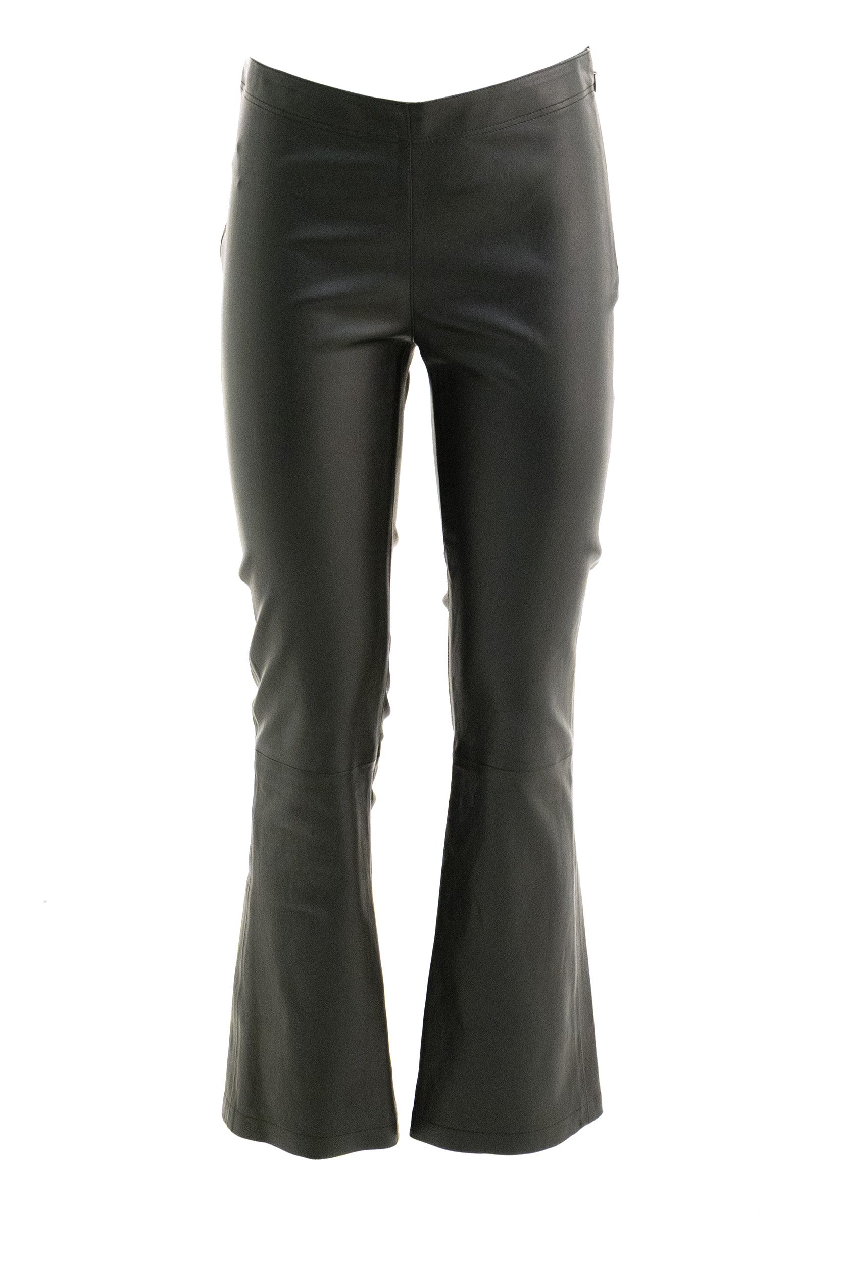 Pantaloni in pelle di colore nero<BR/> UZES NOIR INES & MARECHAL