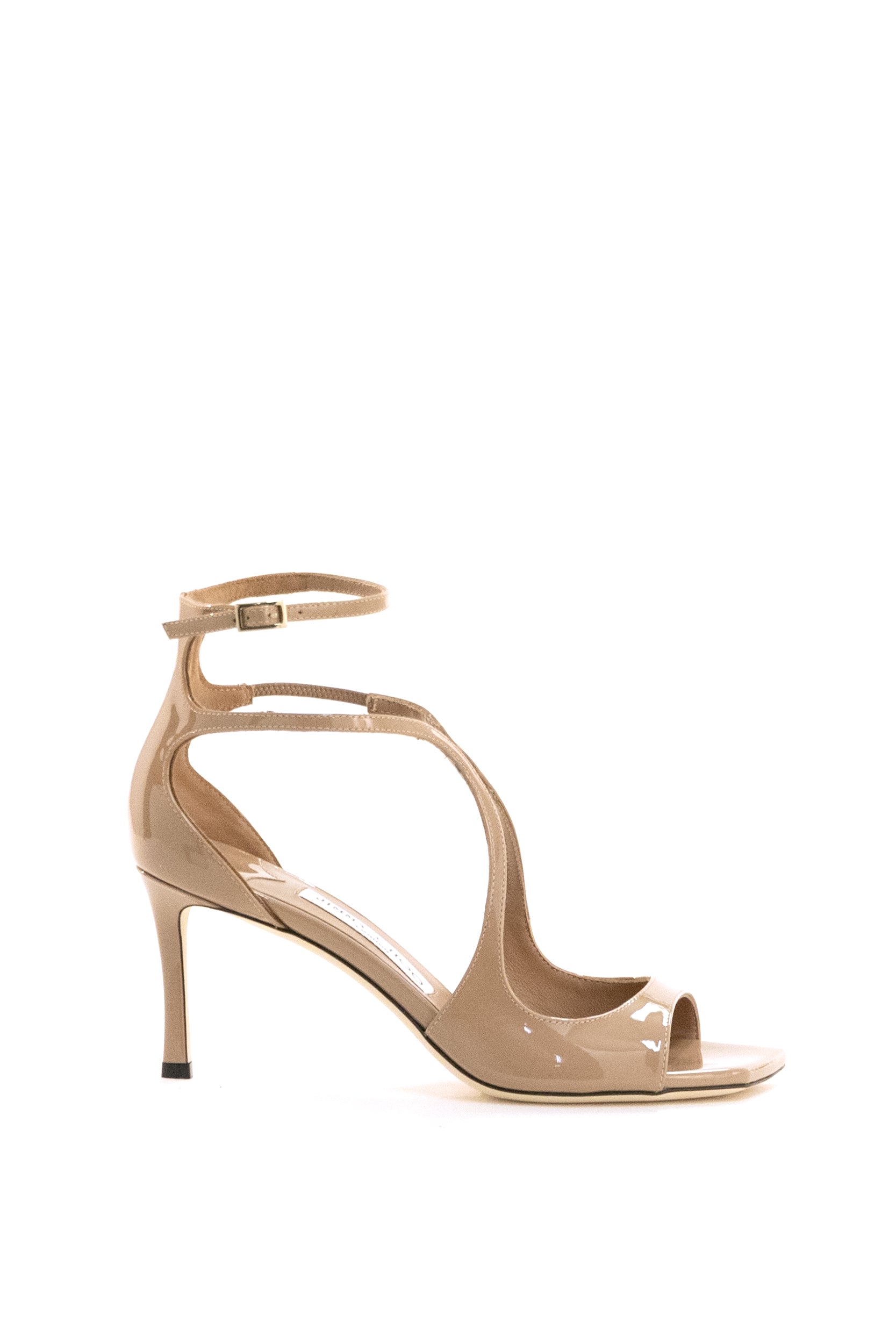 Sandali Balletto in vernice di colore rosa <BR/> AZIA 75 PAT BALLET PINK JIMMY CHOO