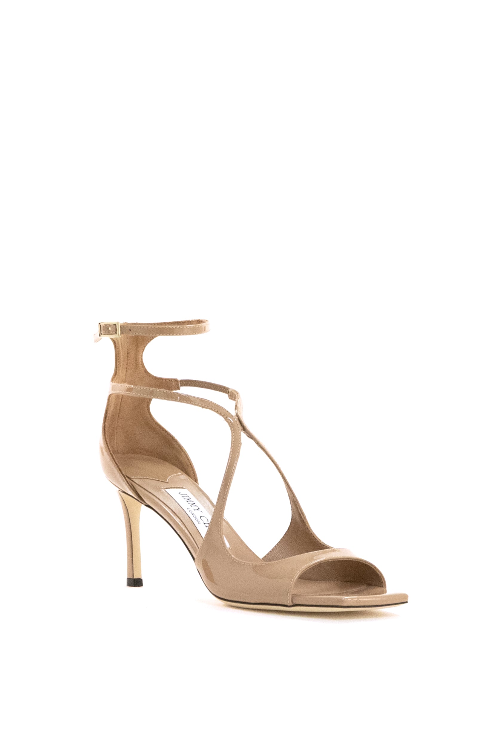 Sandali Balletto in vernice di colore rosa <BR/> AZIA 75 PAT BALLET PINK JIMMY CHOO