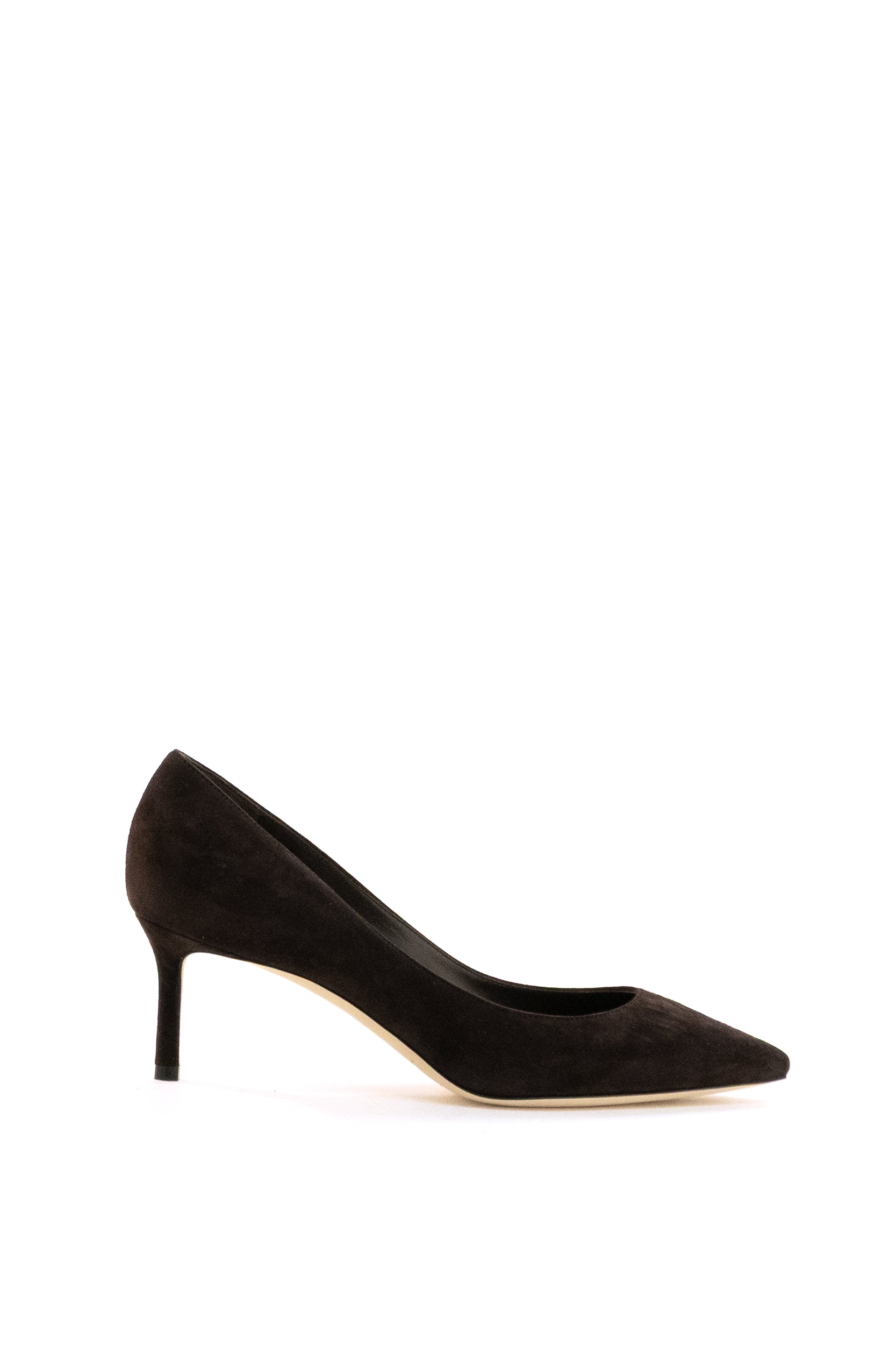 Pumps Romy in suede di colore marrone<BR/> ROMY 60 KDU COFFEE JIMMY CHOO